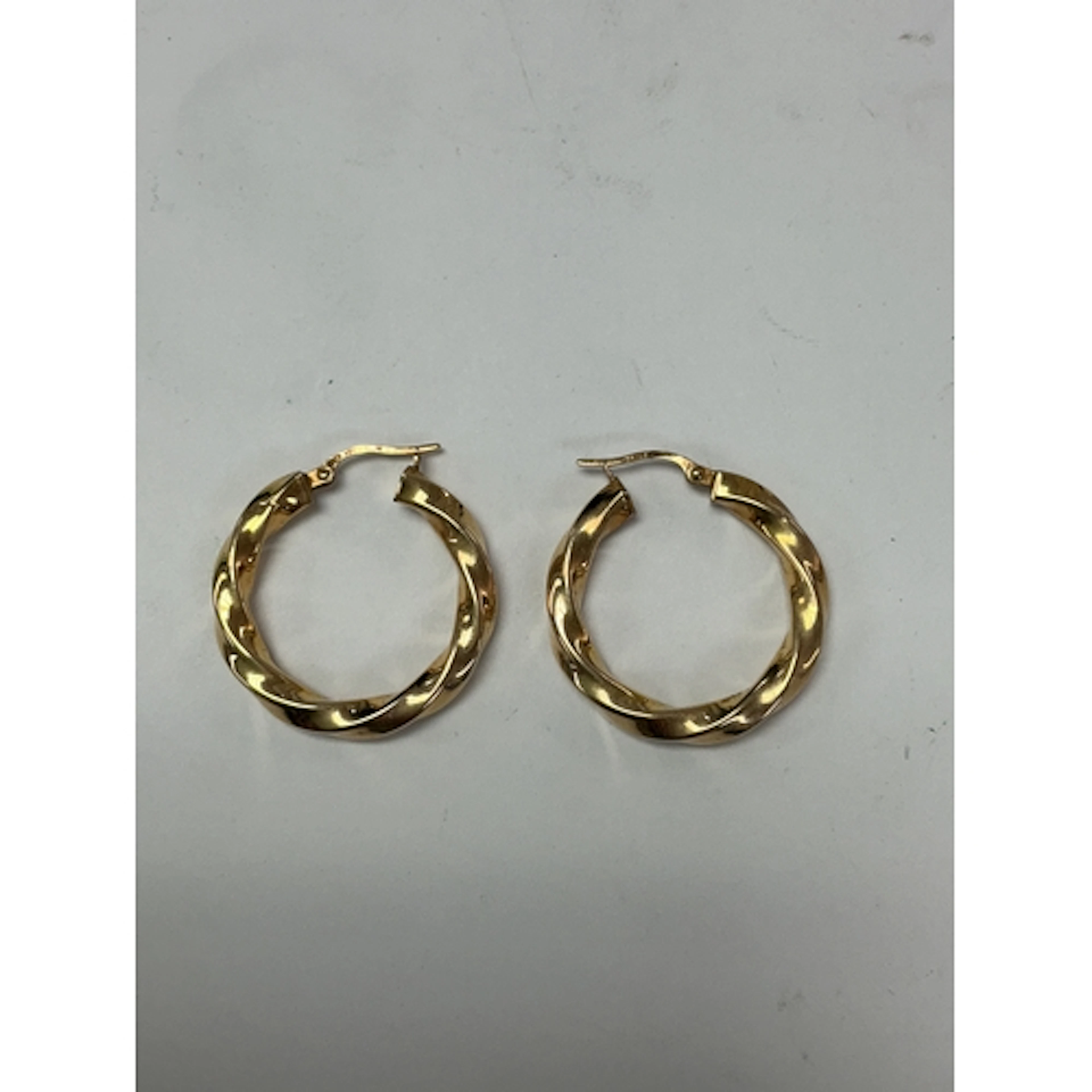 A pair of 9ct gold, hollow hoop earrings 2.87g