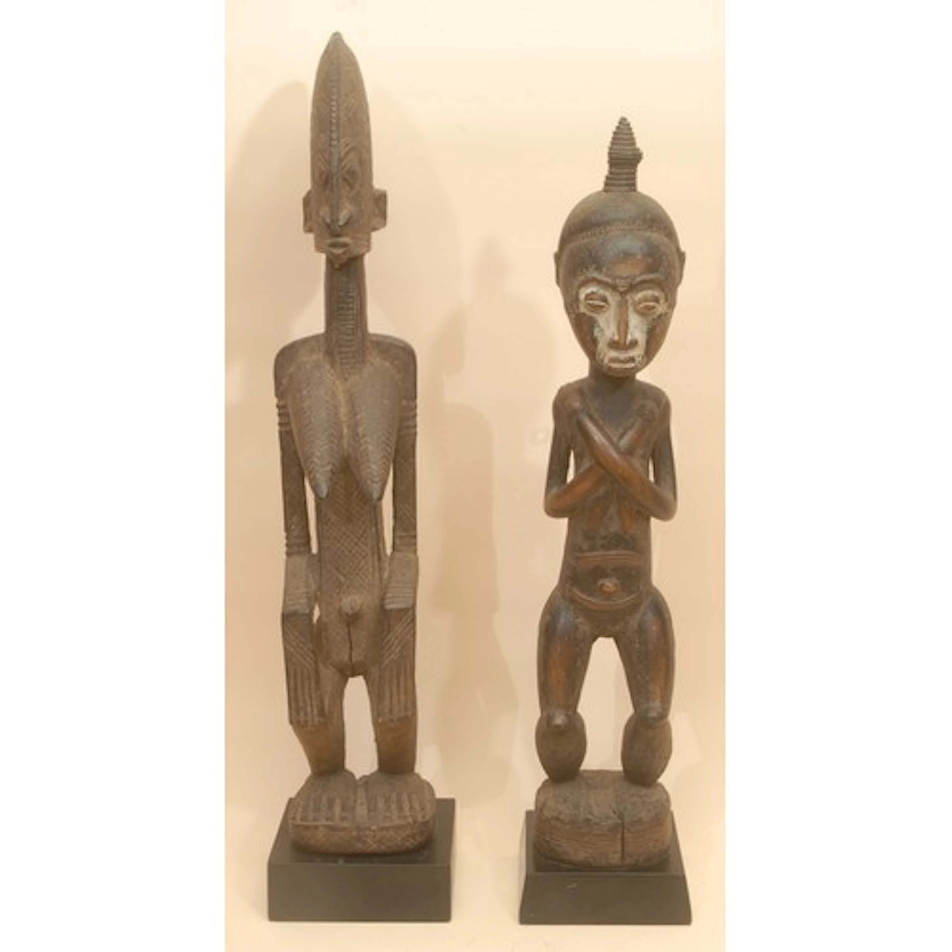 Tribal Art - a Baule ancestor or maternity figure, the face ...