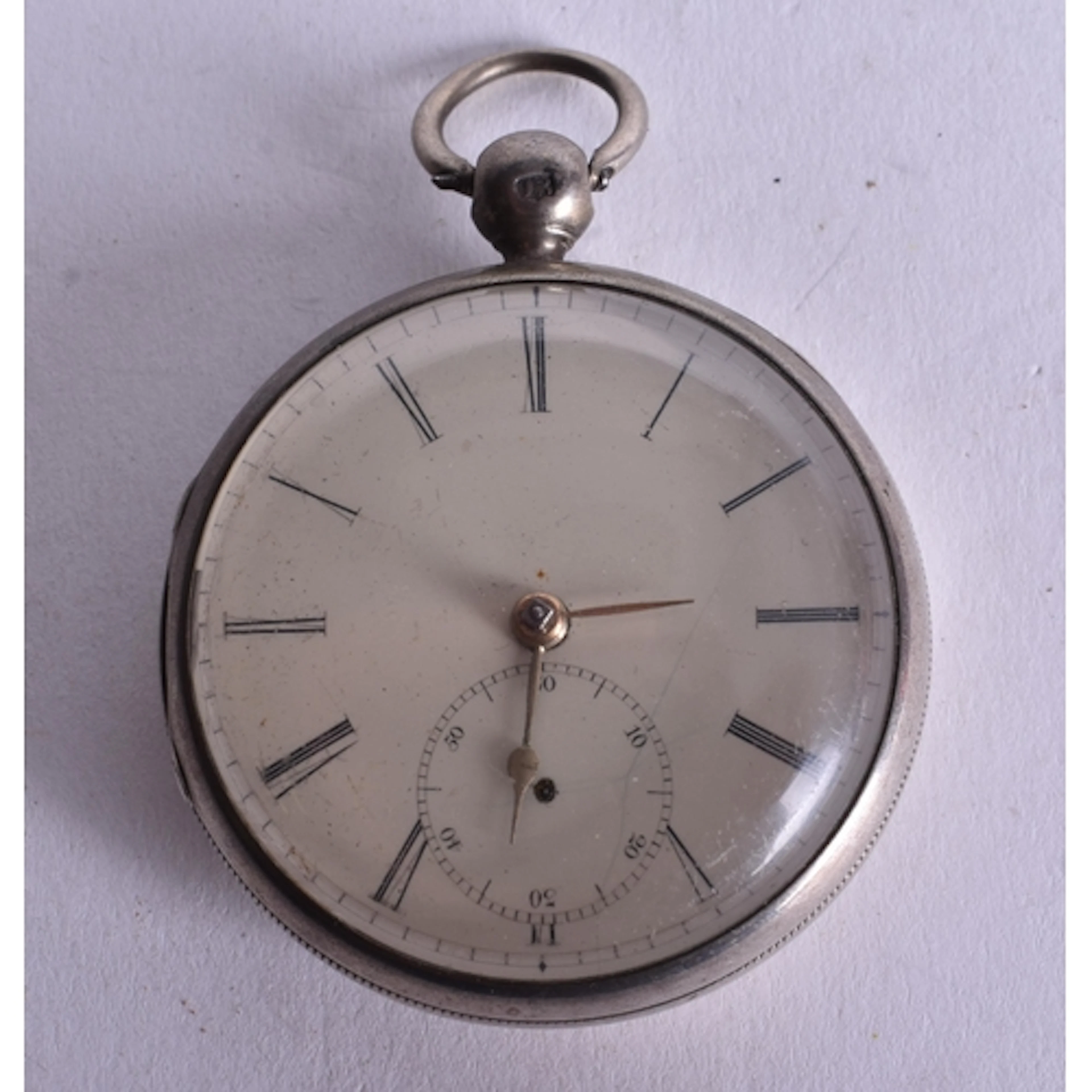 A RARE SILVER FUSEE MOVEMENT OPEN FACE POCKET WATCH WITH A M...