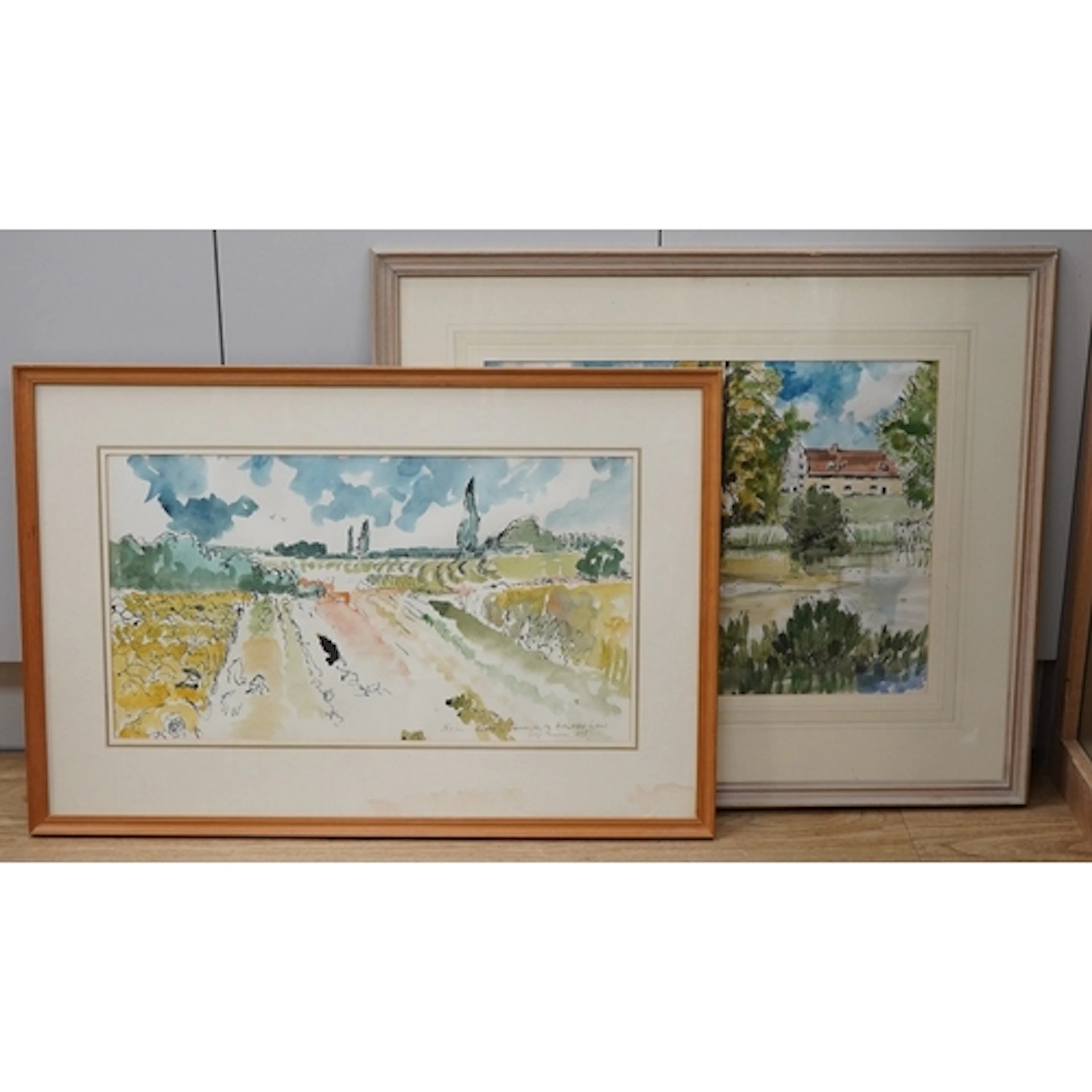 Andrew Low, French landscapes, one signed, inscribed and dat...