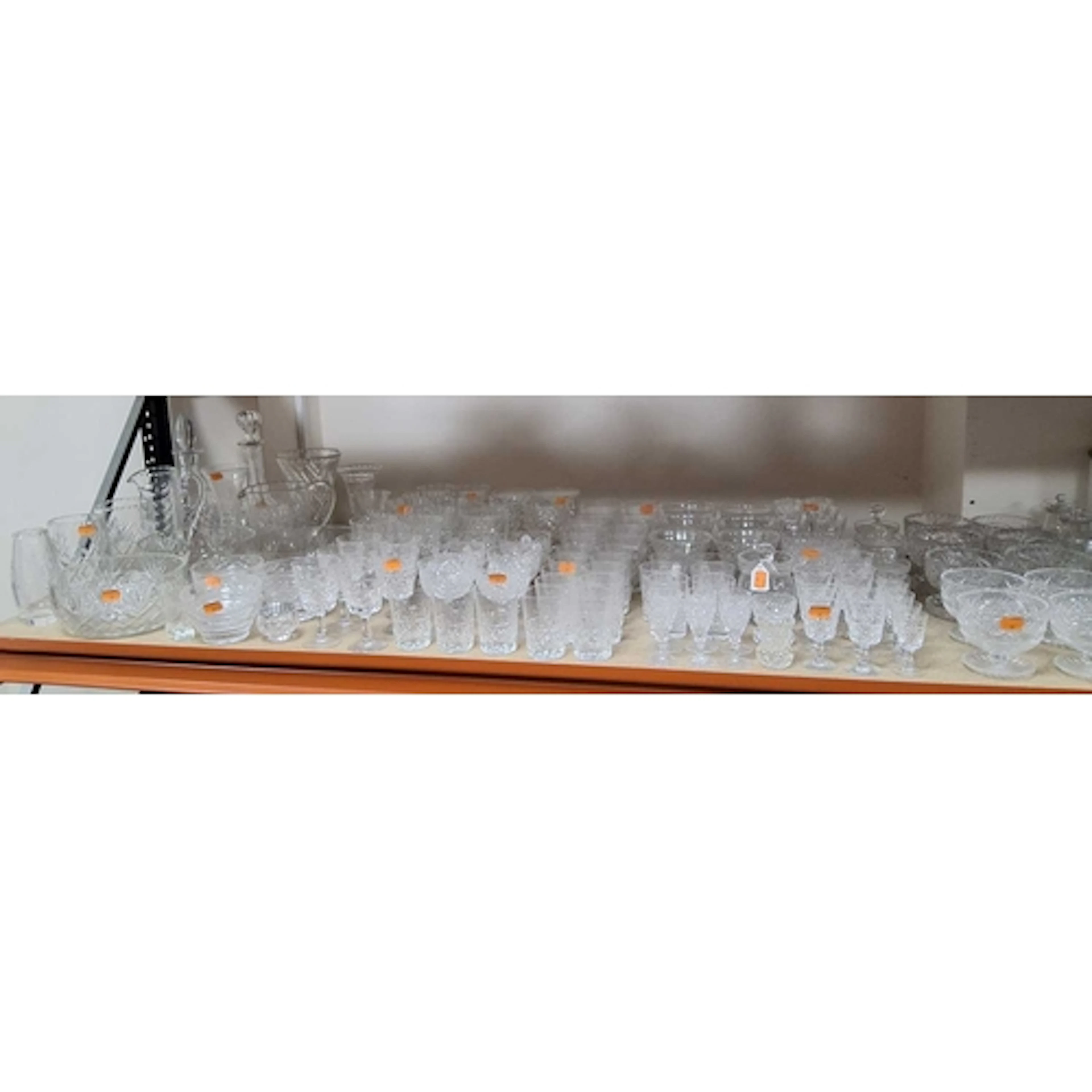A QUANTITY OF CUT CRYSTAL AND OTHER GLASSWARE, to include tw...
