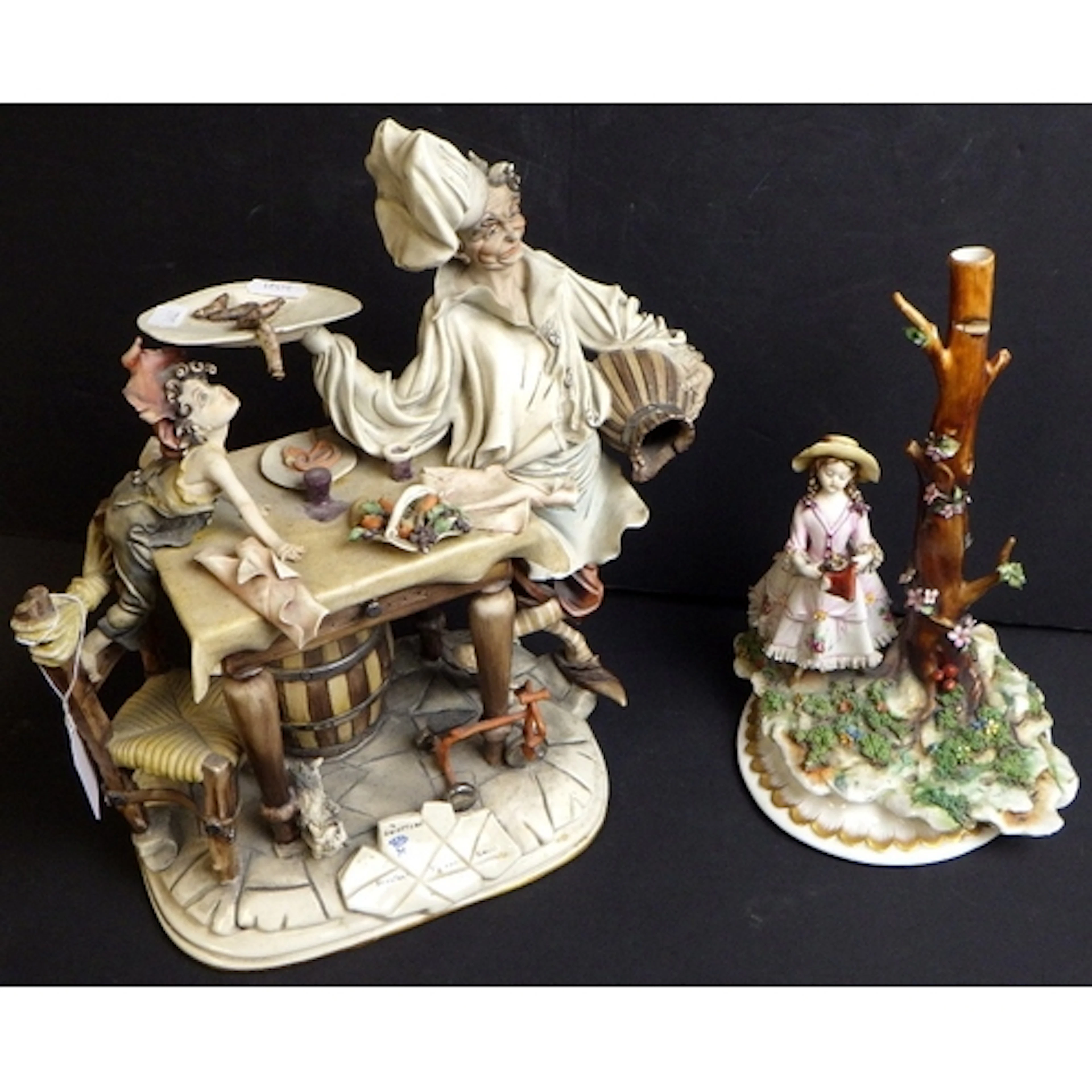 A Capodimonte figure 'Il Ghiottone' sculpted by Tiziano Gall...
