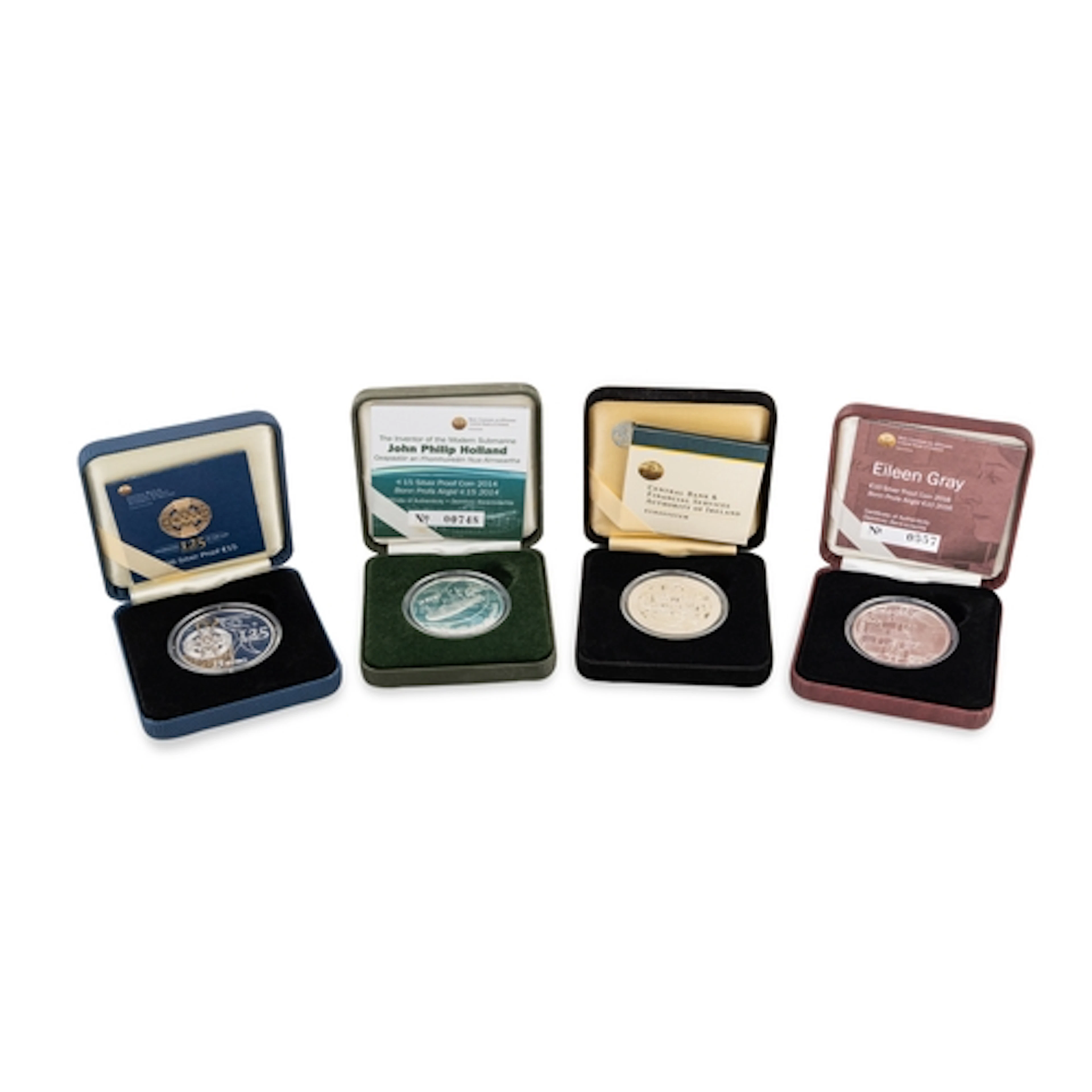 FOUR IRISH 10/15 EURO PROOF SILVER COINS, 2007 Celtic cultur...