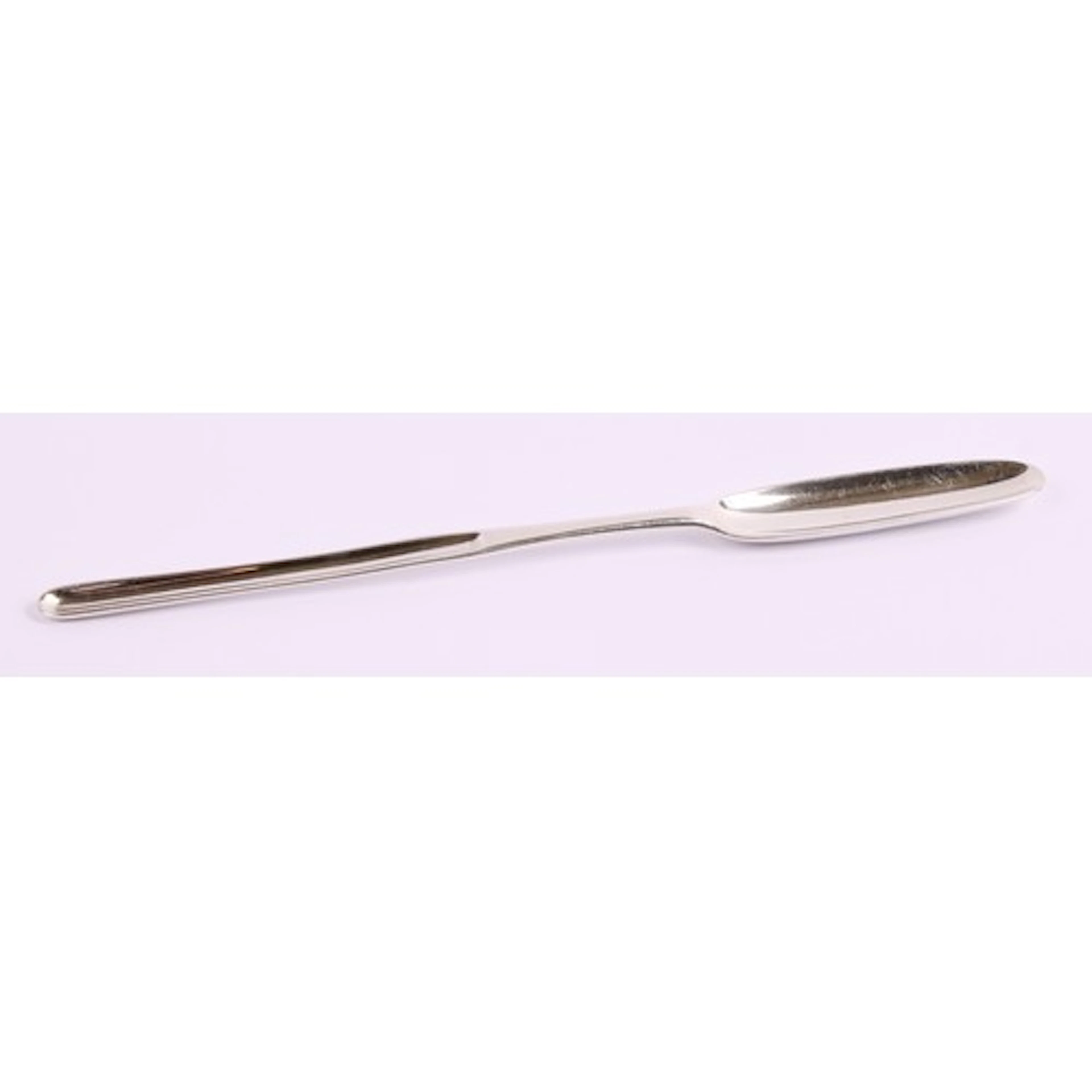 A George II silver marrow scoop, 23.5cm long, Jeremiah King,...