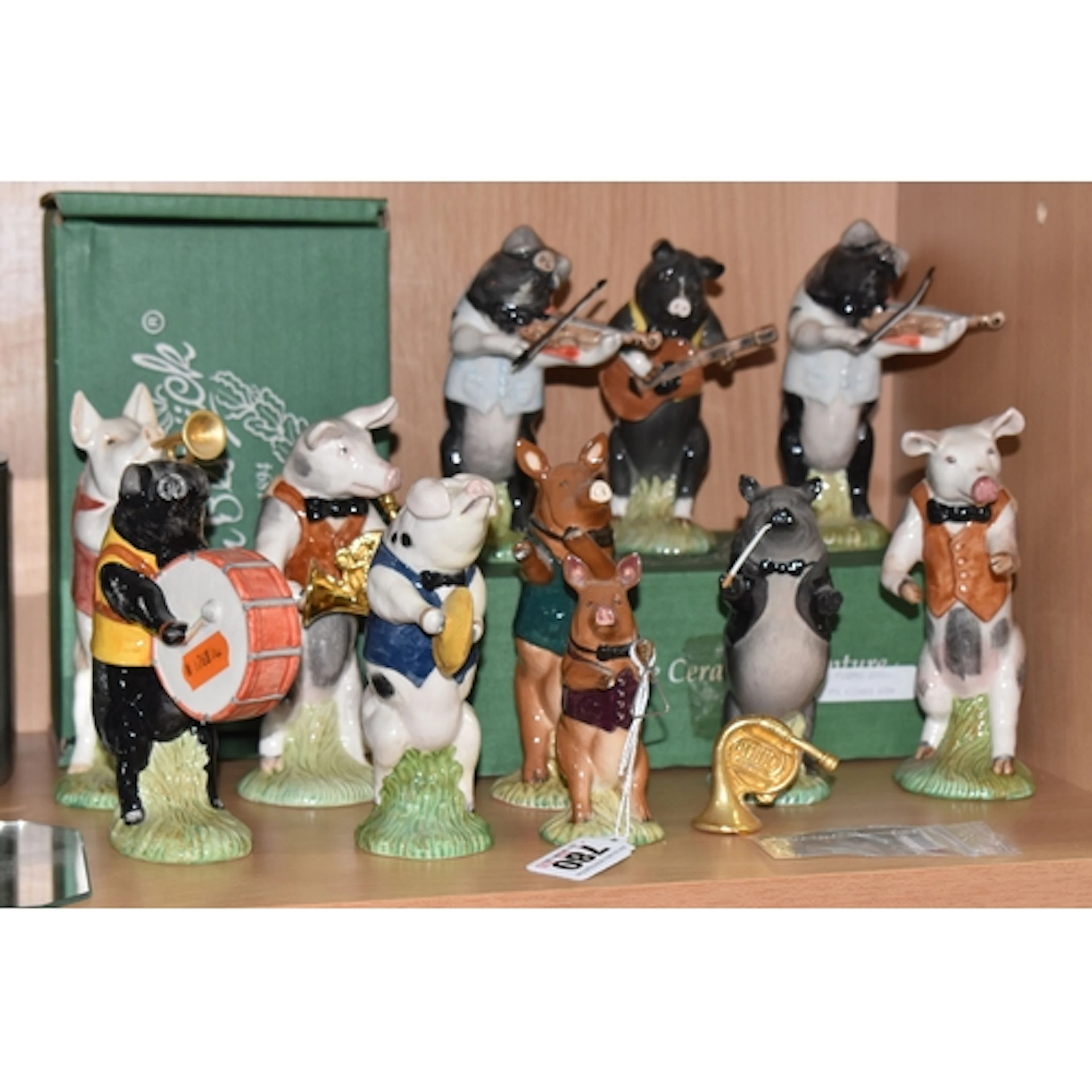 ELEVEN BESWICK PIG PARADE FIGURES, comprising John PP1, Matt...