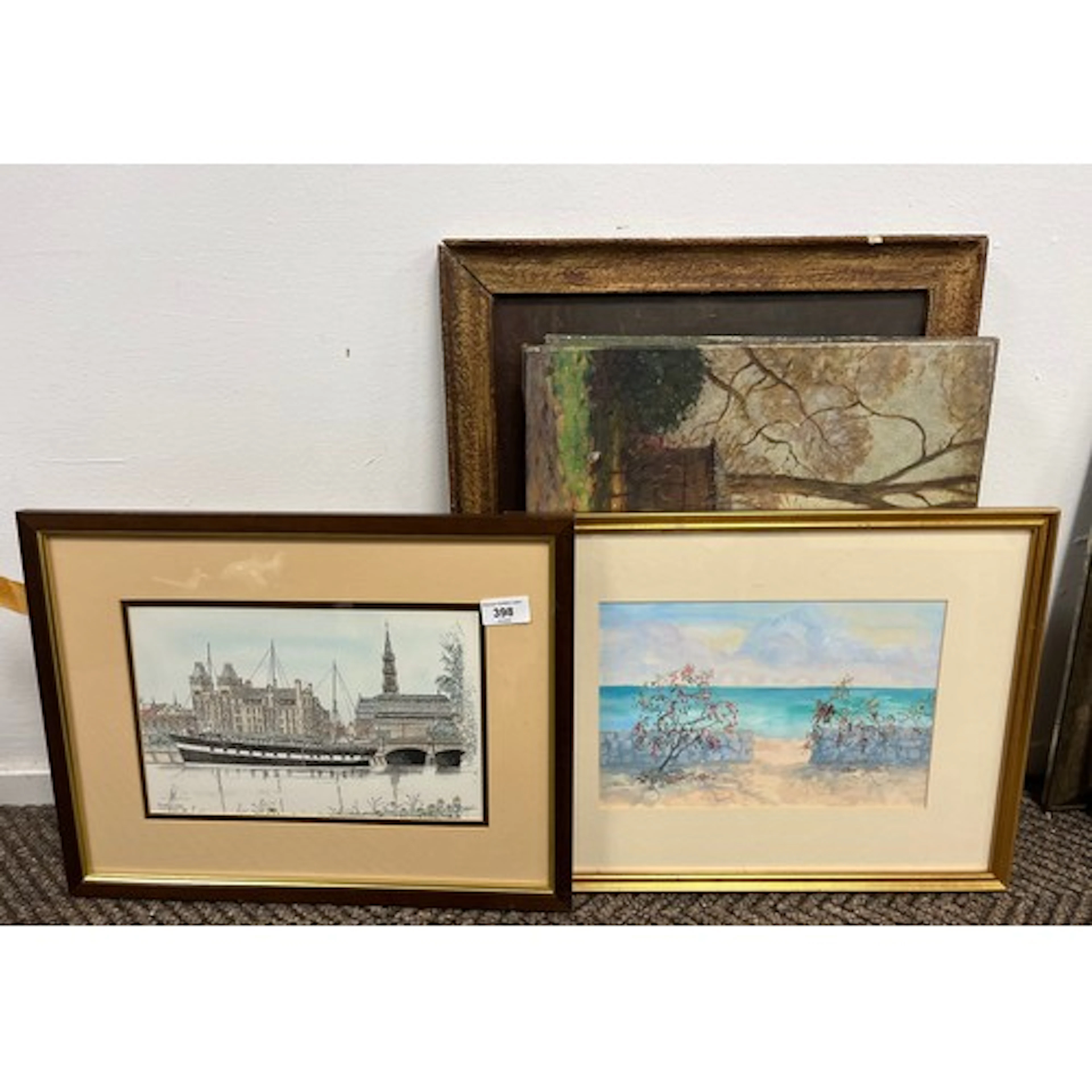 Five pictures to include oils, prints, etc. (5)