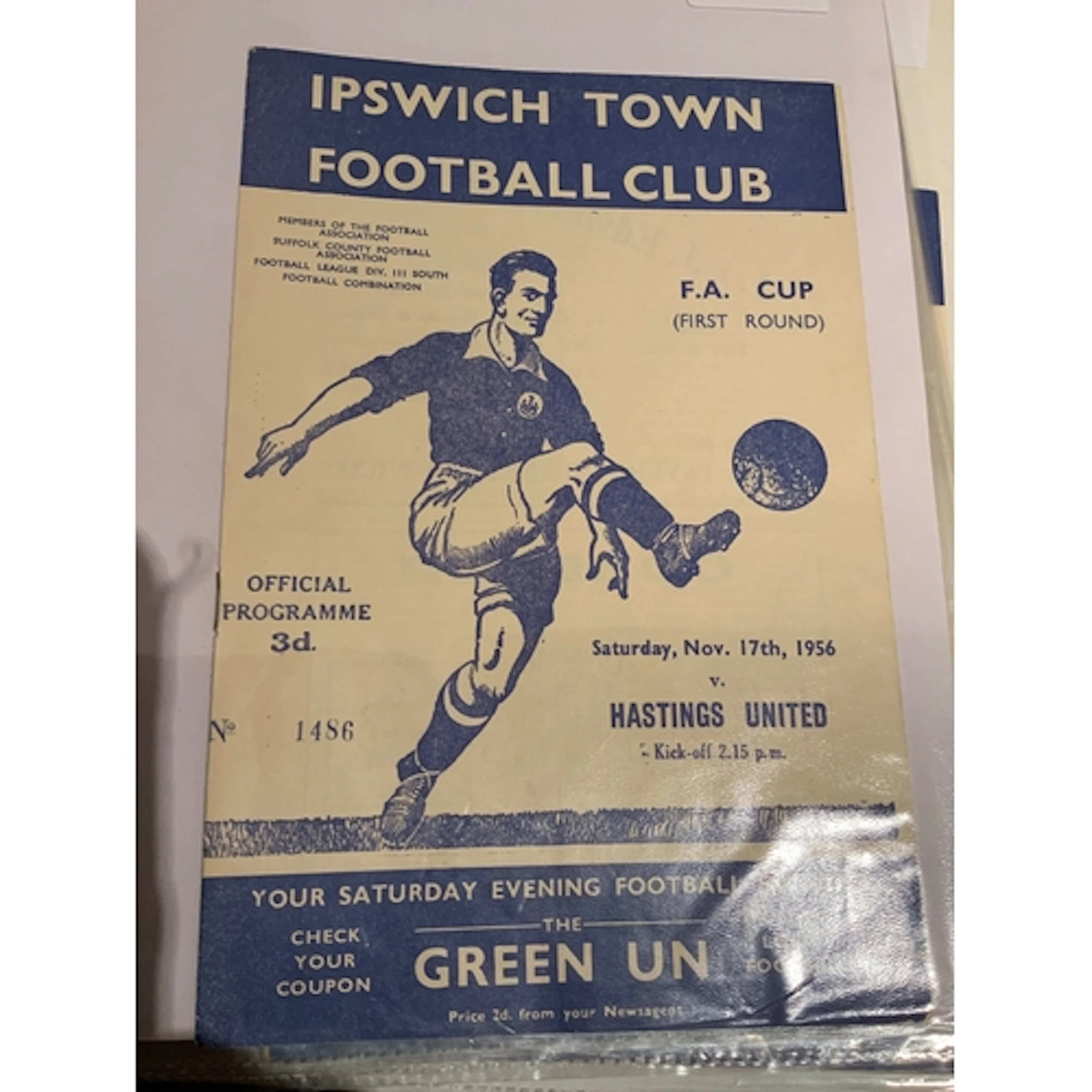 Ipswich Town 56/57 + 57/58 Home Football Programmes: From 56...