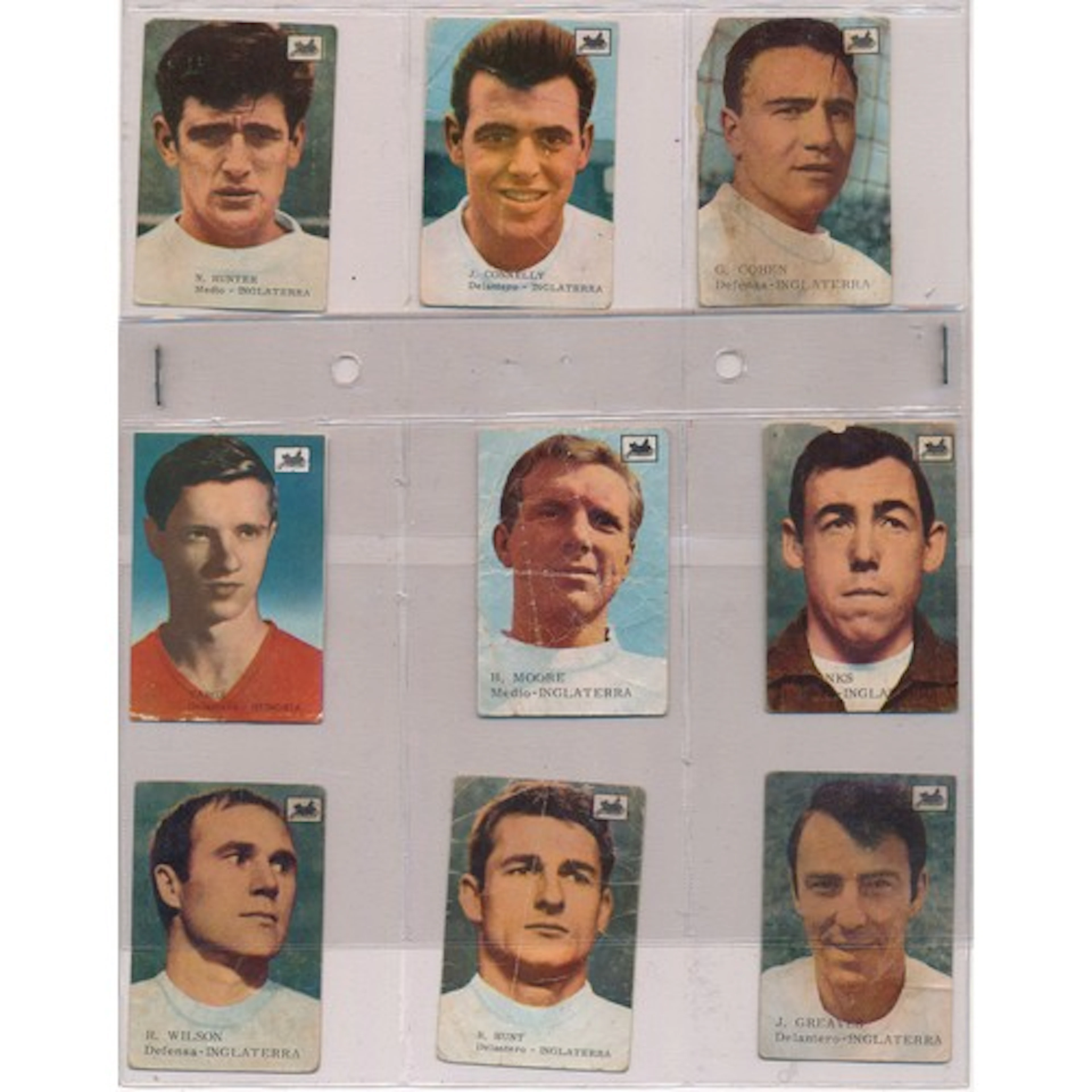 Vintage soccer cards from Spain, 1966-70, by La Cibeles choc...