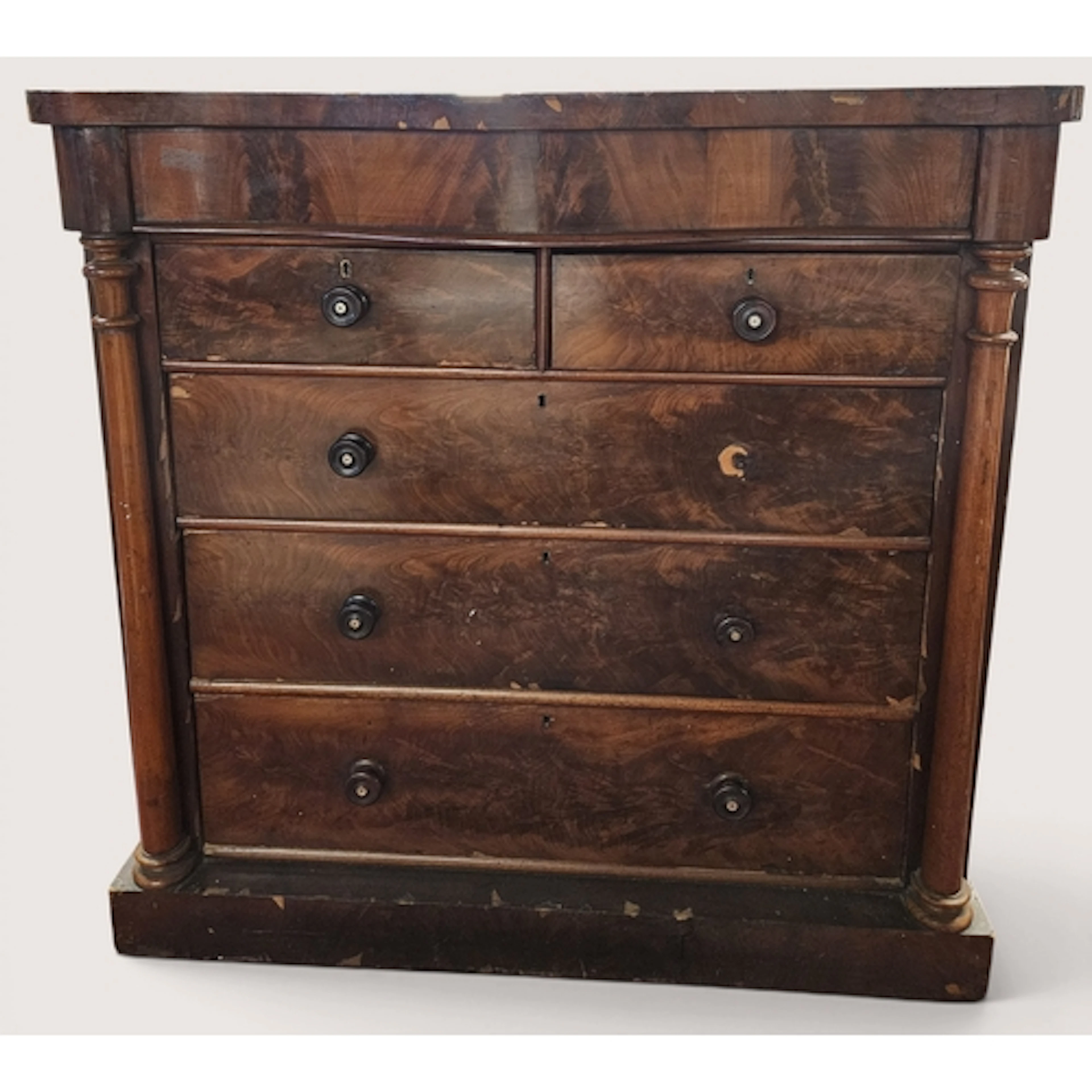 A large 19th Century Mahogany Scotch Chest of Drawers in nee...