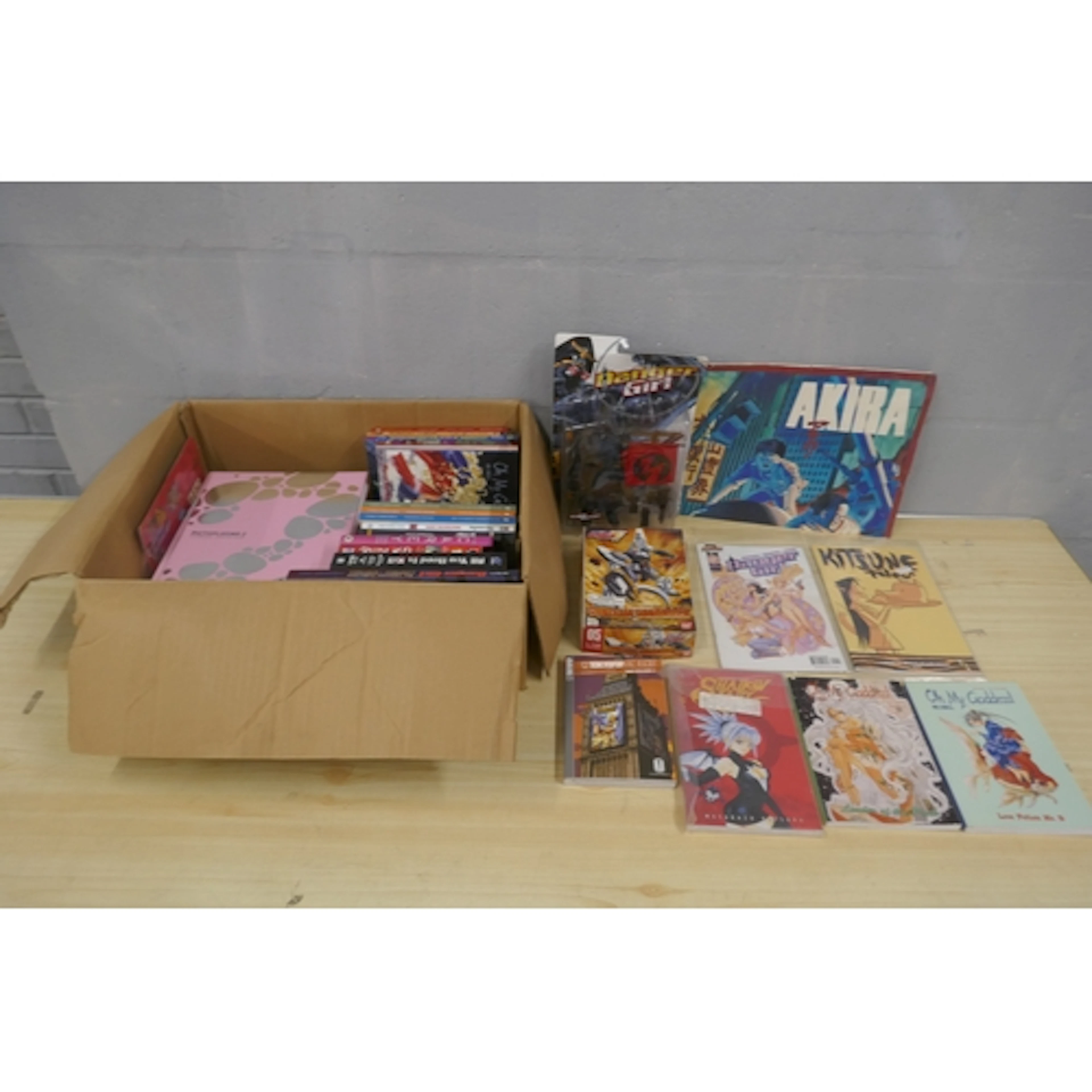 A quantity assorted collectables including Akira poster, glo...