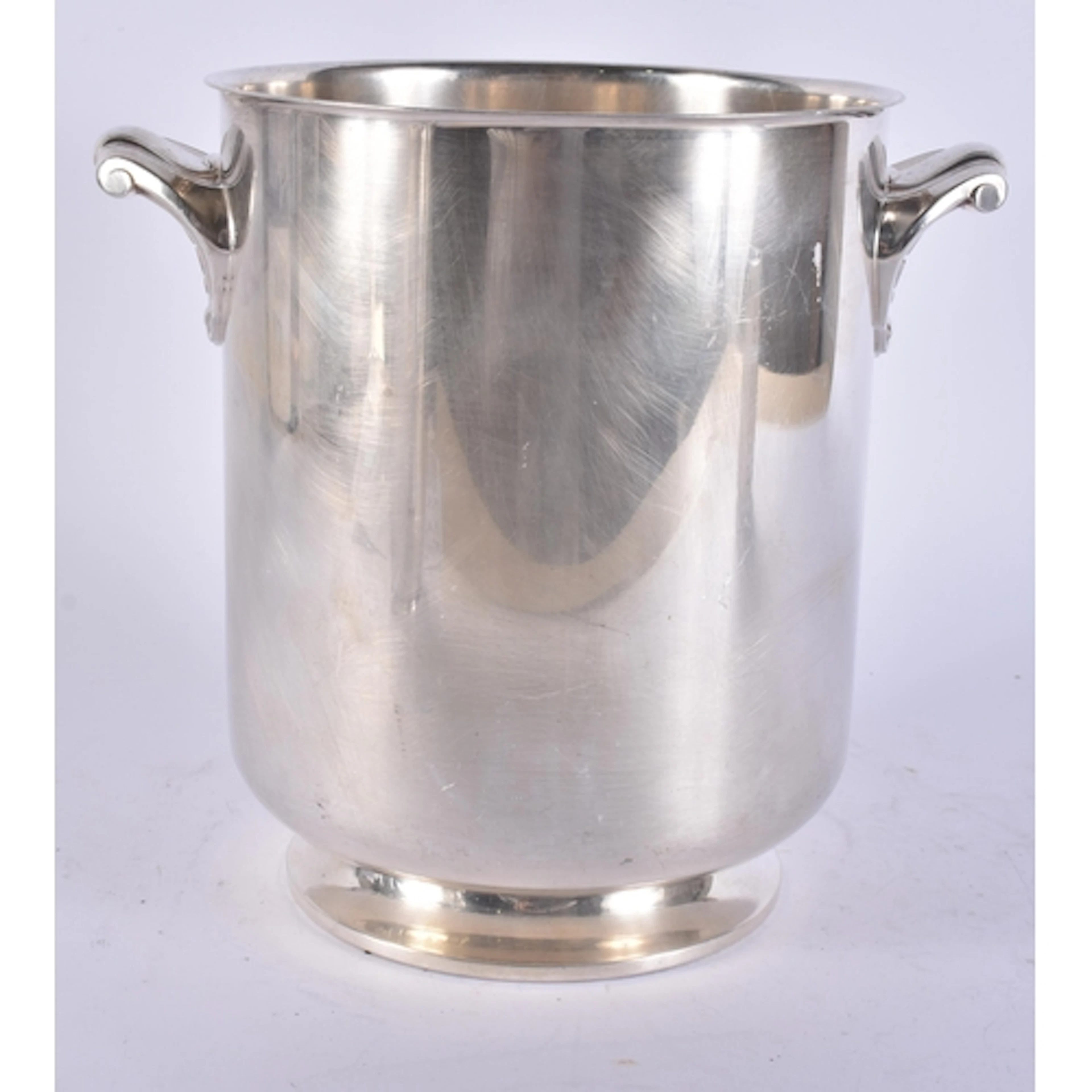A LARGE ART DECO FRENCH CHRISTOFLE WINE COOLER. 24 cm x 22 c...