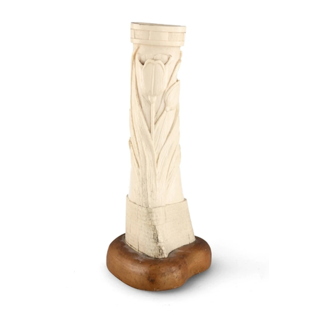 A PRISONER OF WAR CARVED BONE VASE, CIRCA 1914-1915 ...