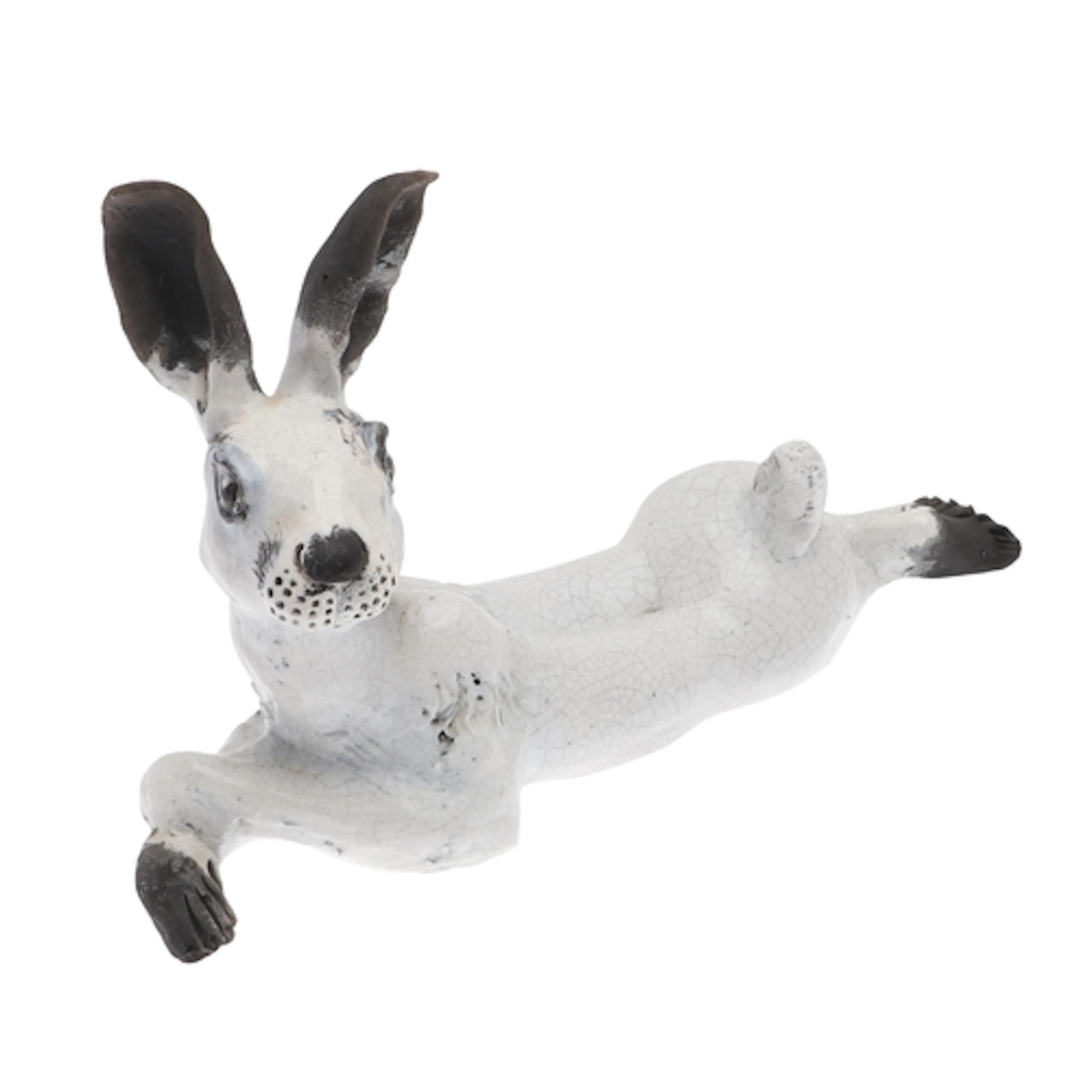 LAWSON E. RUDGE (B. 1936). RAKU STUDIO POTTERY FIGURE OF A H...