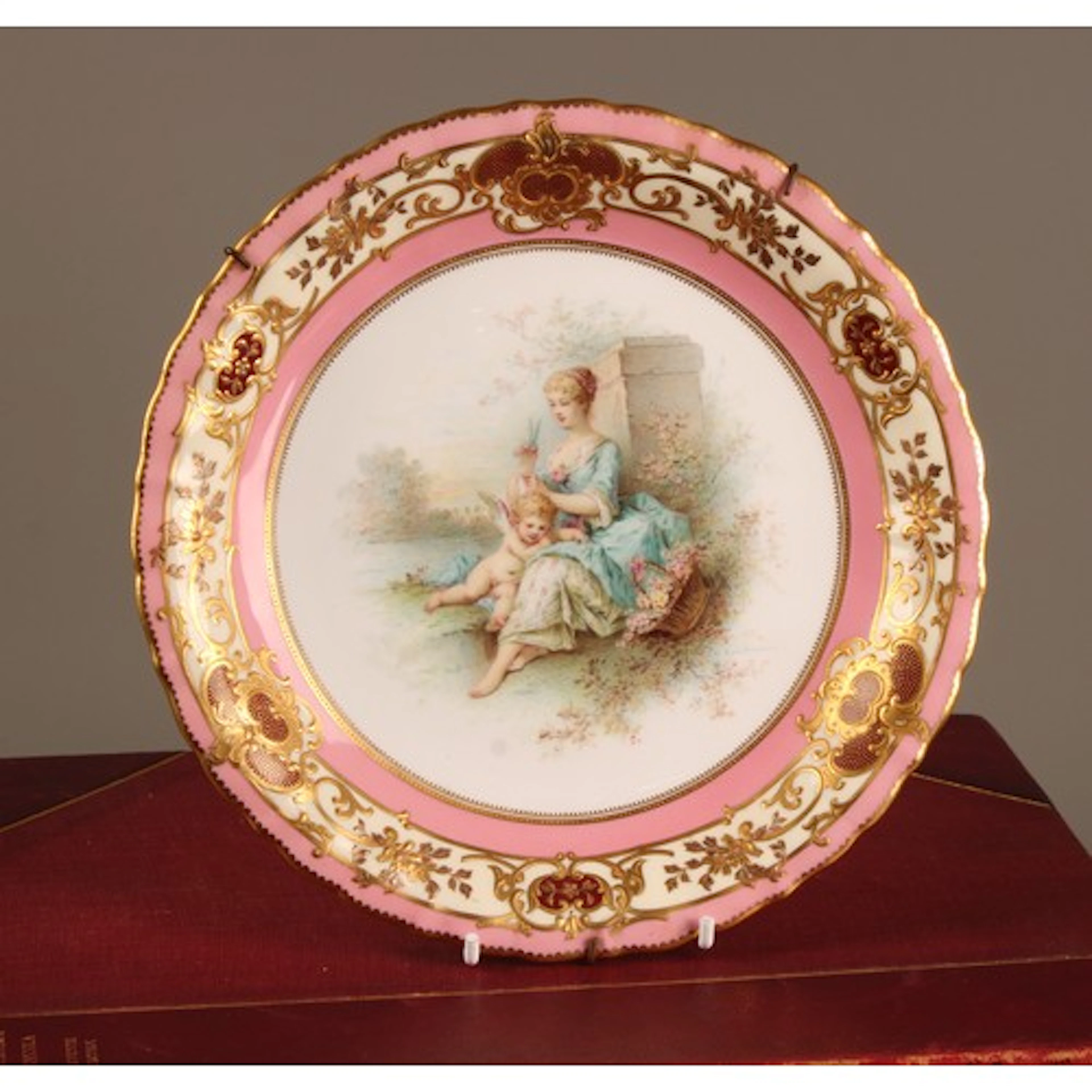 A Minton cabinet plate painted by Antonin Boullemier, signed...