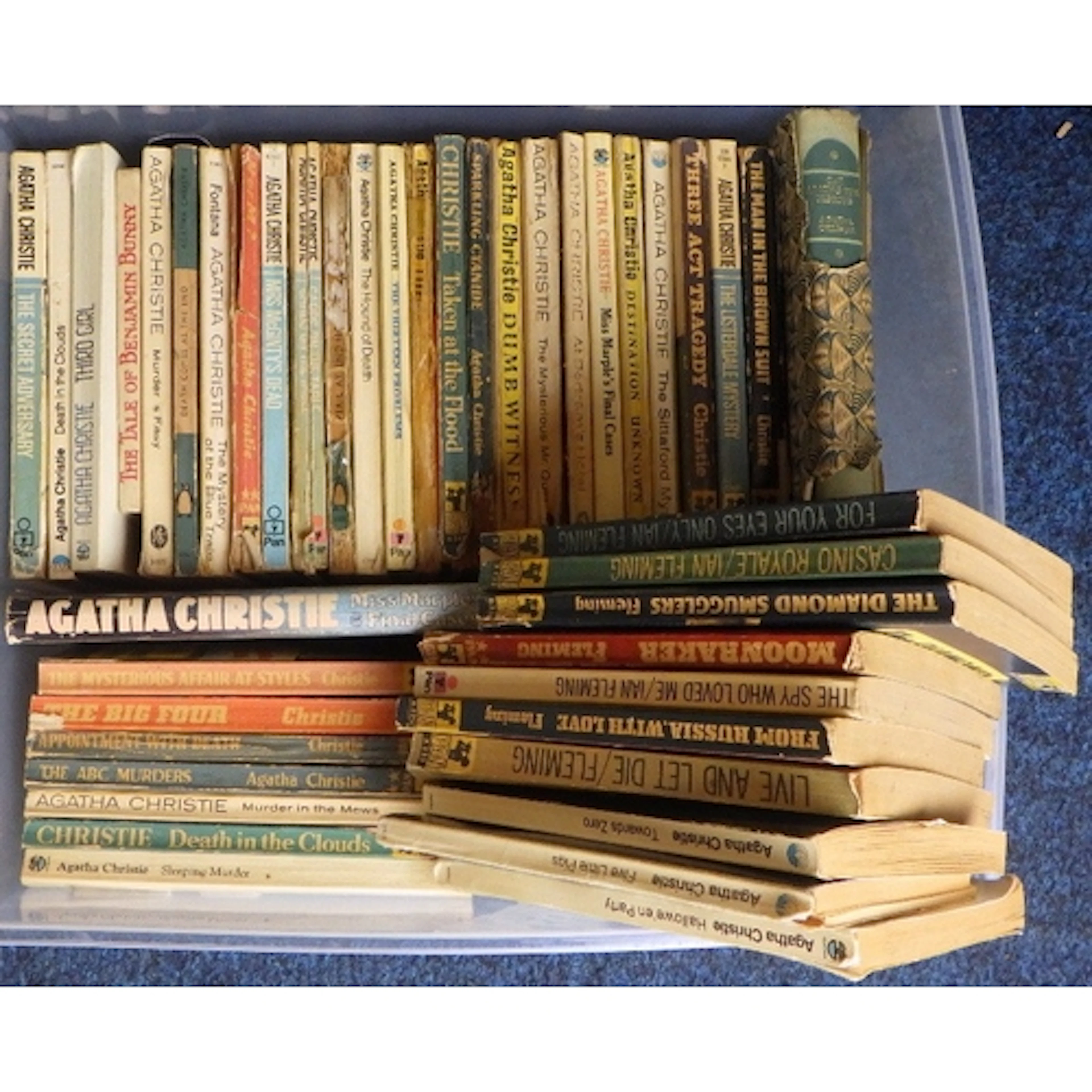 A qty of paperback Agatha Christie books etc