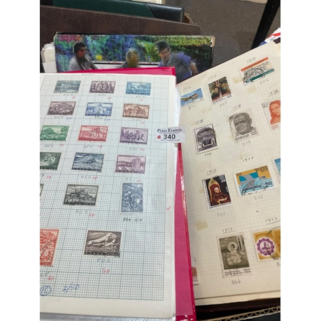 All World collection of stamps in various albums and ring bi...