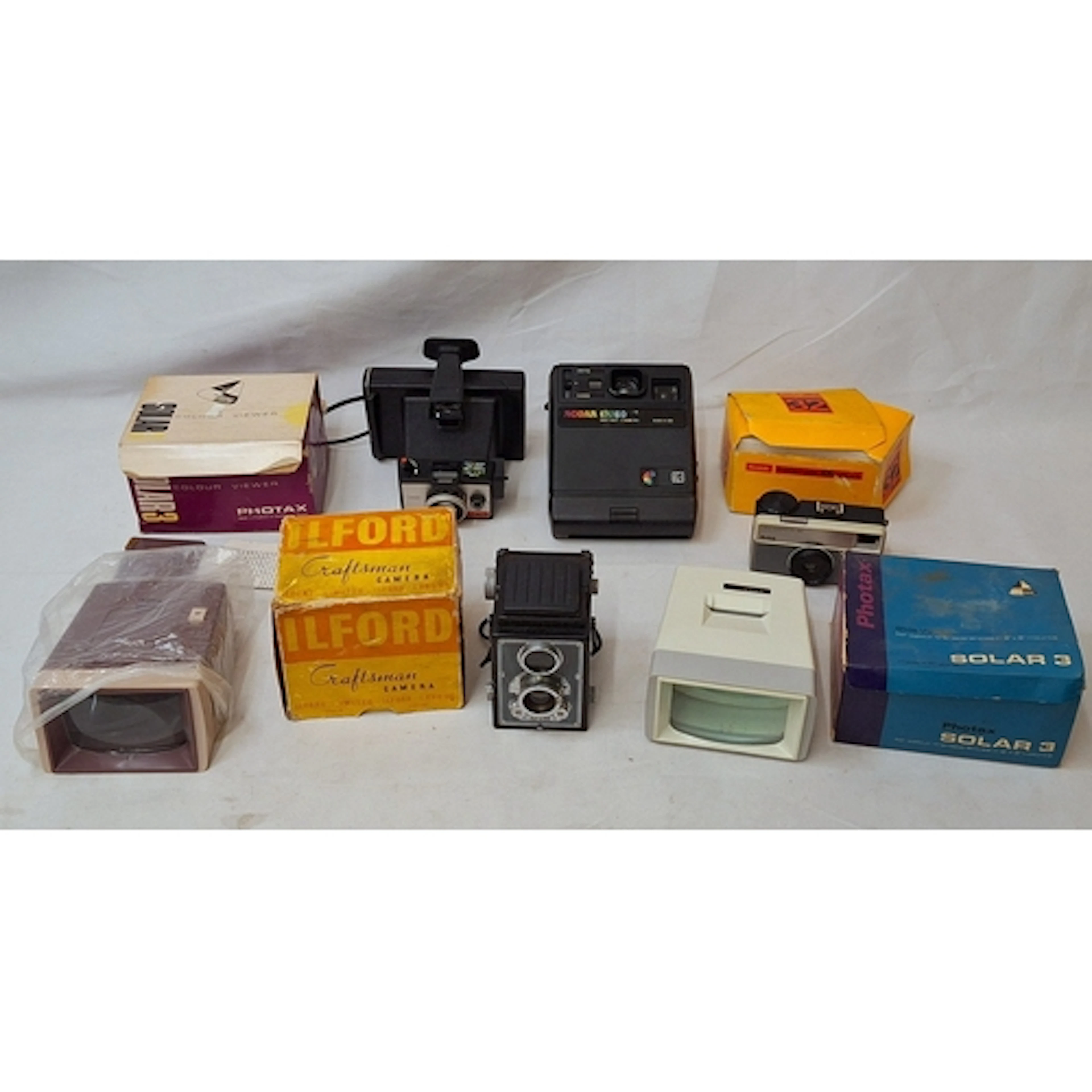 Vintage Cameras incl. Polaroid Color pack 80, Illford Crafts...
