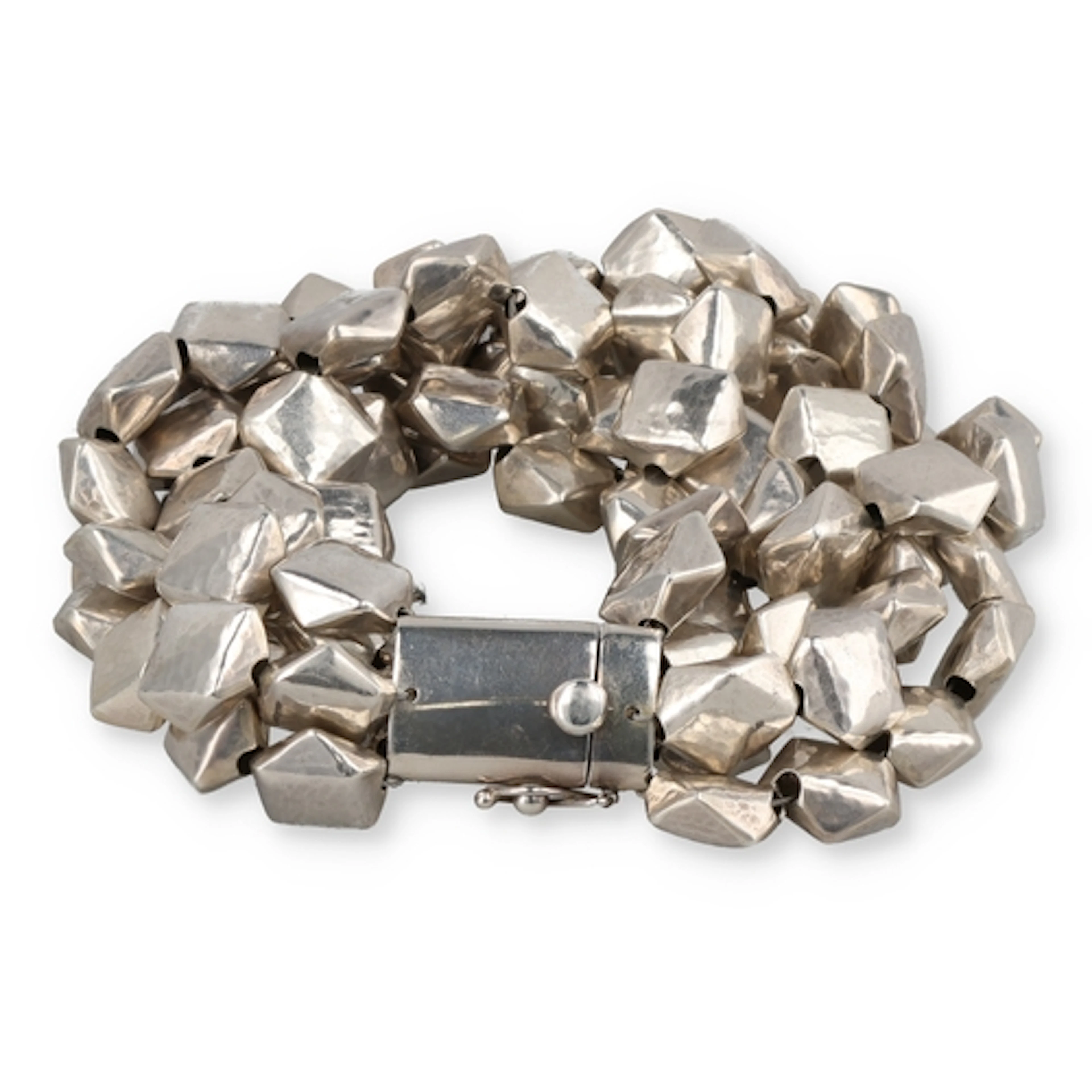 A DESIGNER 925 STERLING SILVER AND 800 SILVER BRACELET Weigh...