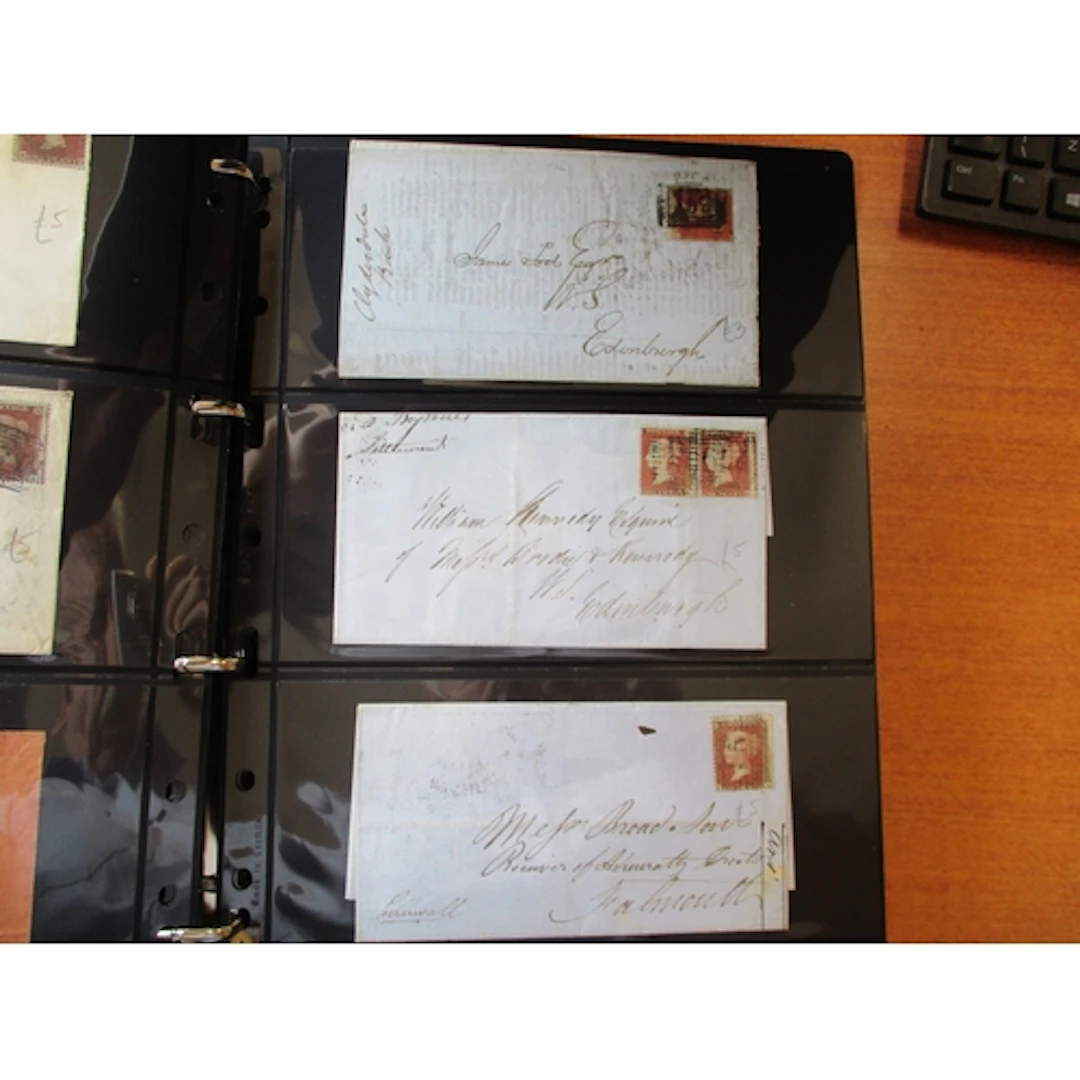 QV 1d reds range of covers in 1 ring binder incl Scottish co...