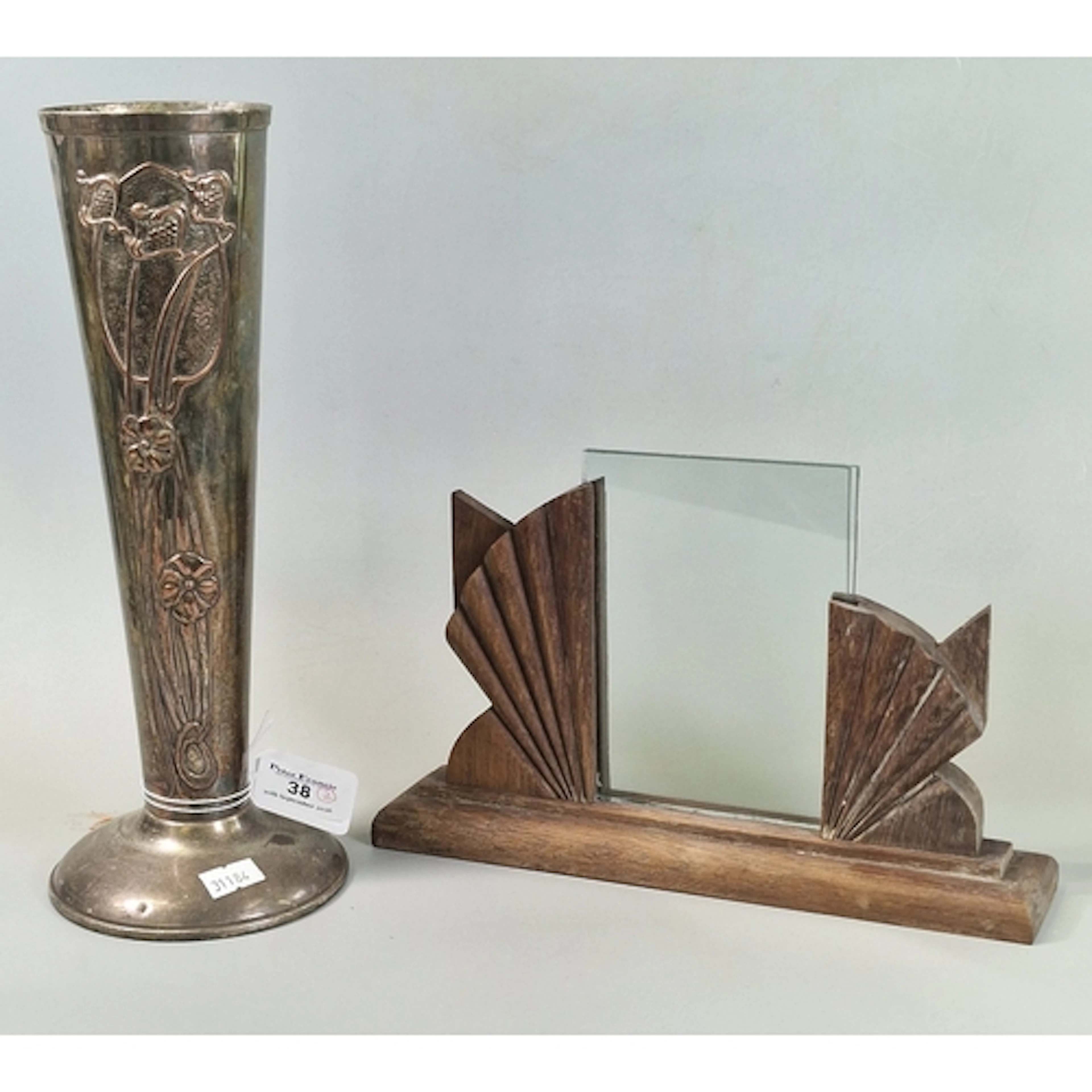 Early 20th century Beldray Art Nouveau brass and copper vase...