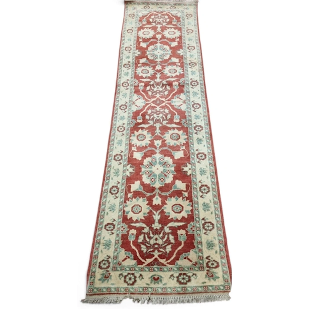 A Zeigler style rectangular cream ground Runner. 285 x 80 cm...
