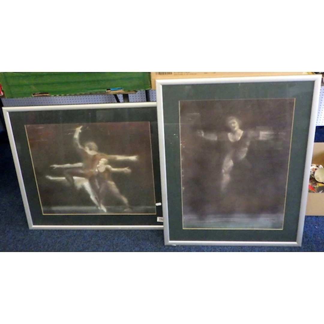 Kay Young: two stylized representations of ballet dancers (1...