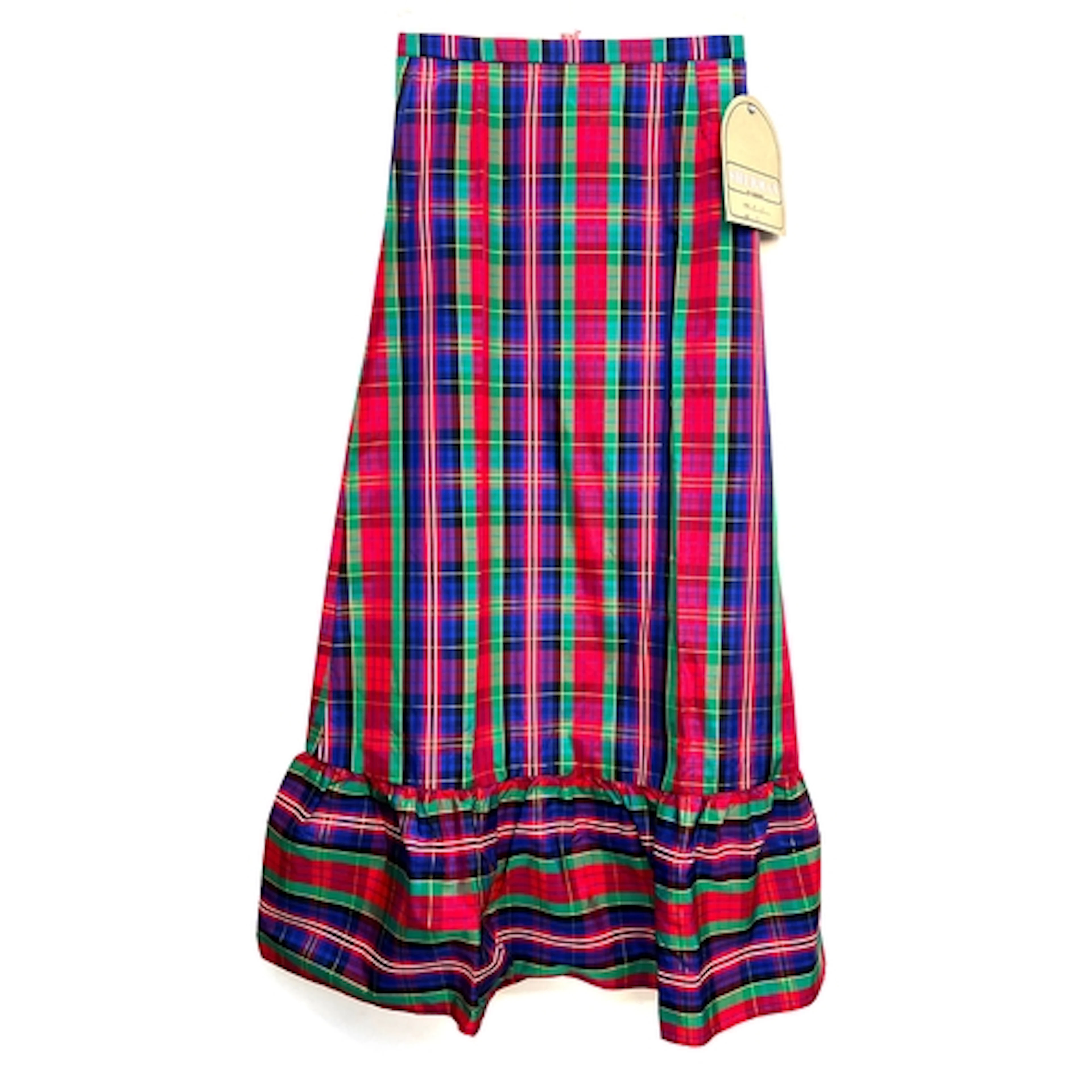 Two vintage Sherman colourful taffeta skirts, size 14