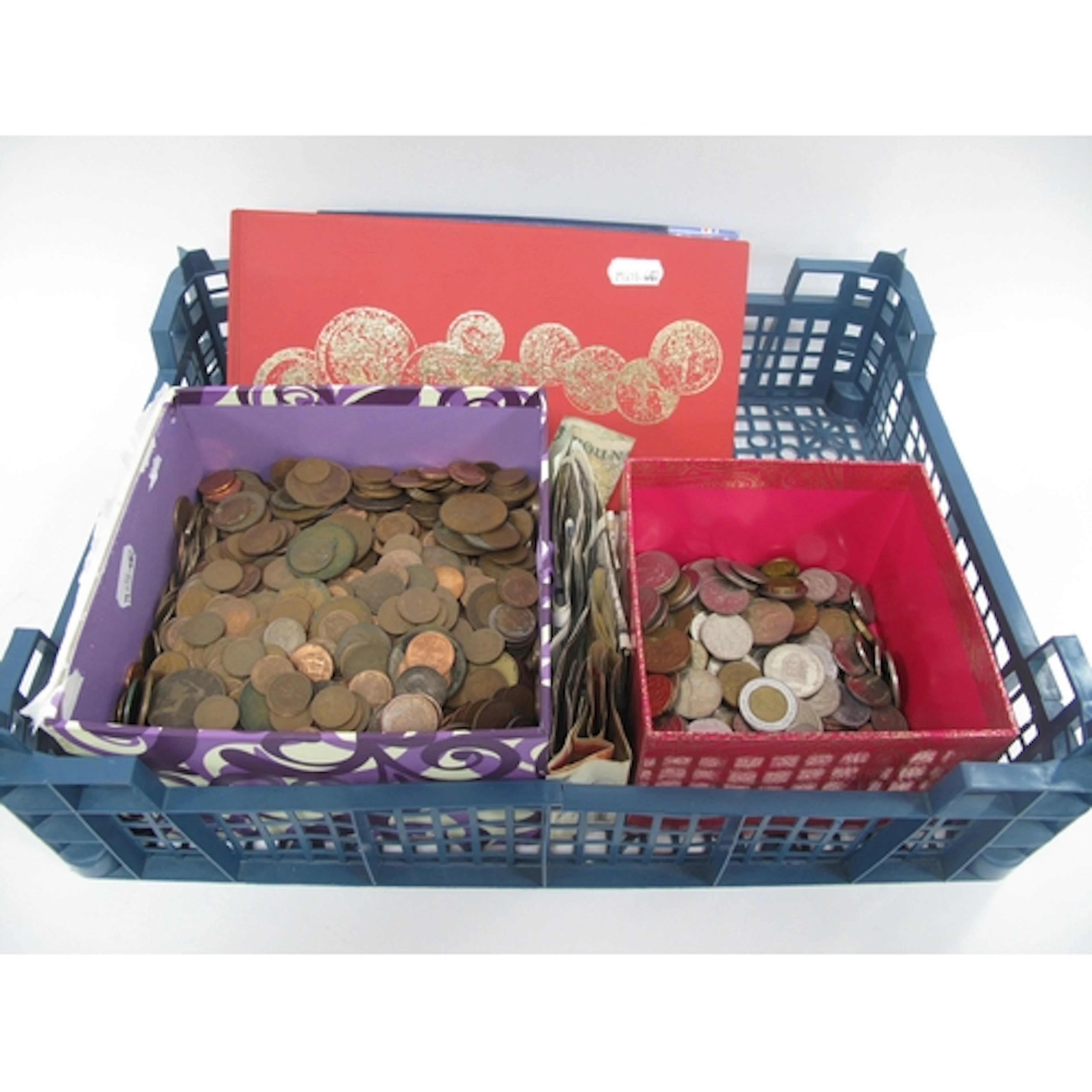 Large Collection Of World Coins And Banknotes, includes GB, ...