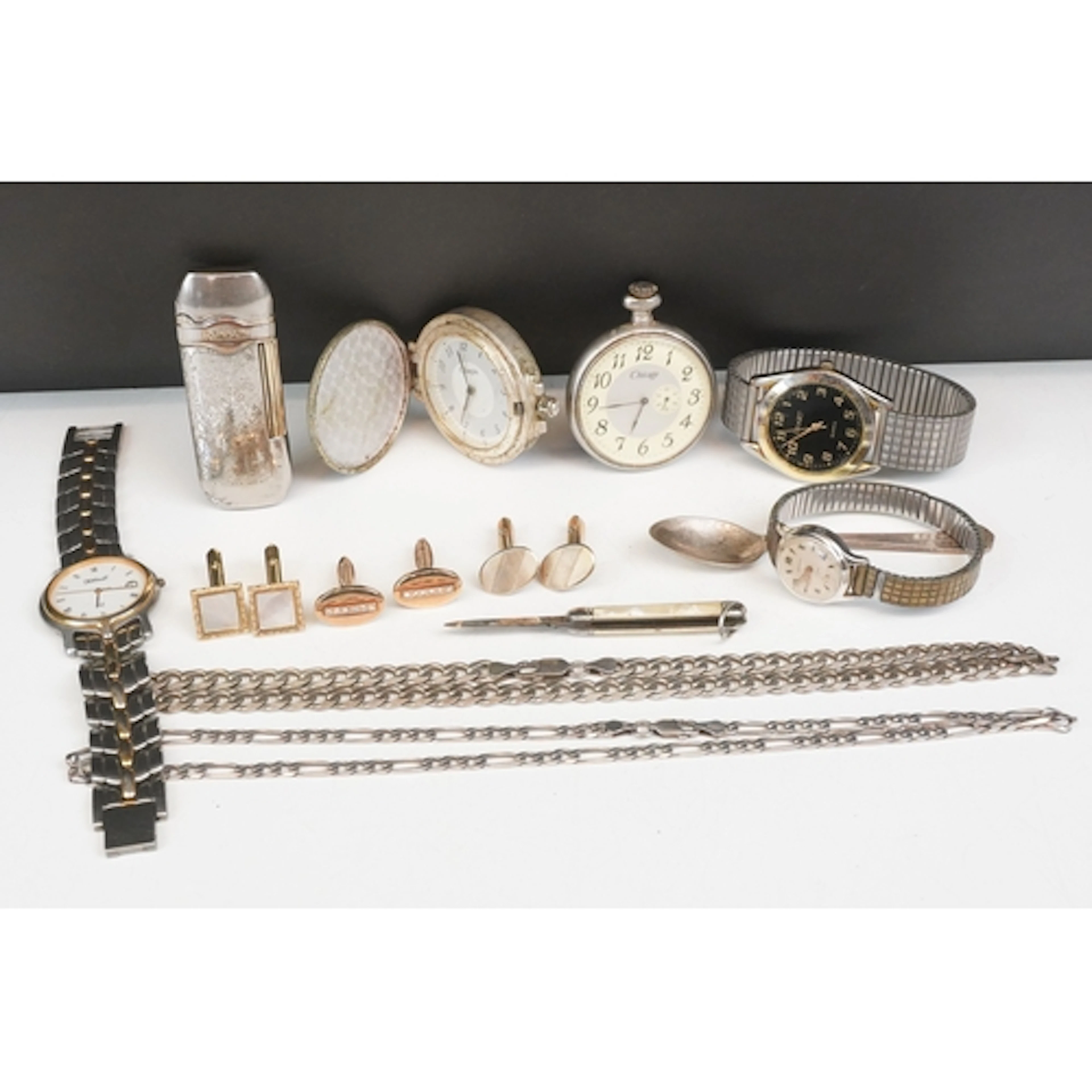 Two silver necklaces, each stamped '925', each approx 20" lo...