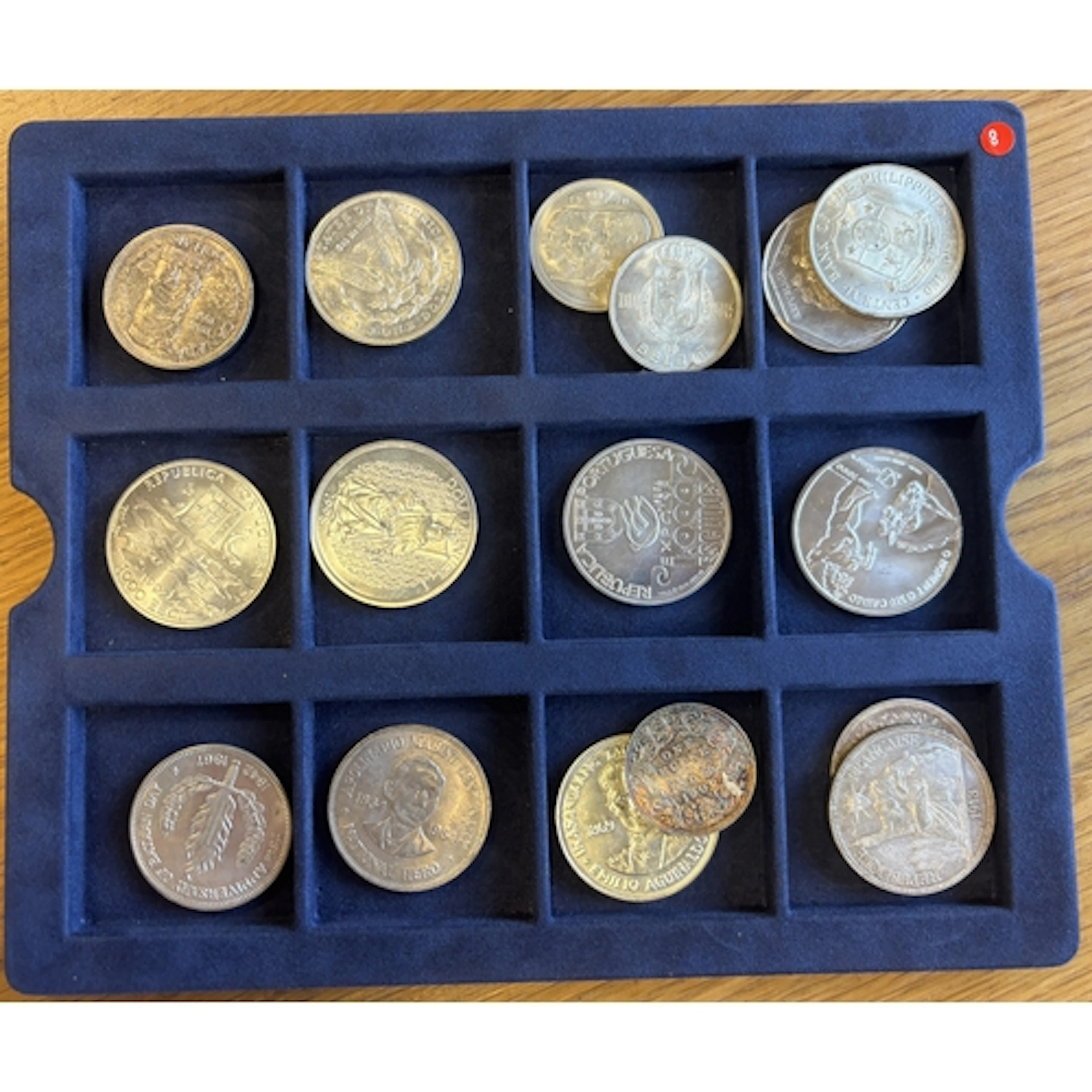 Collection of mostly silver issues in coin case, including B...