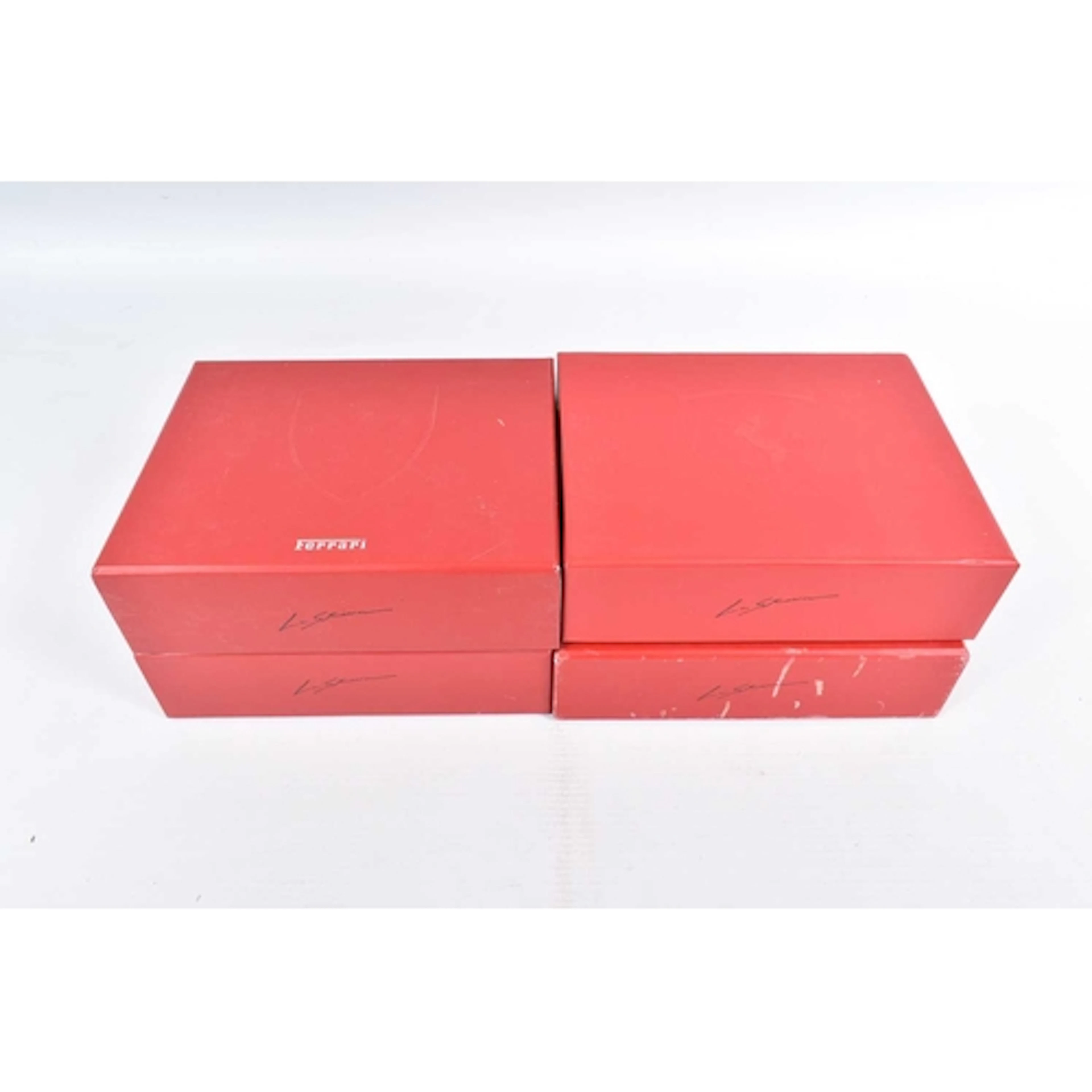 FOUR BOXED IXO/MATTEL HOT WHEELS 1/43 SCALE 1950'S FERRARI F...