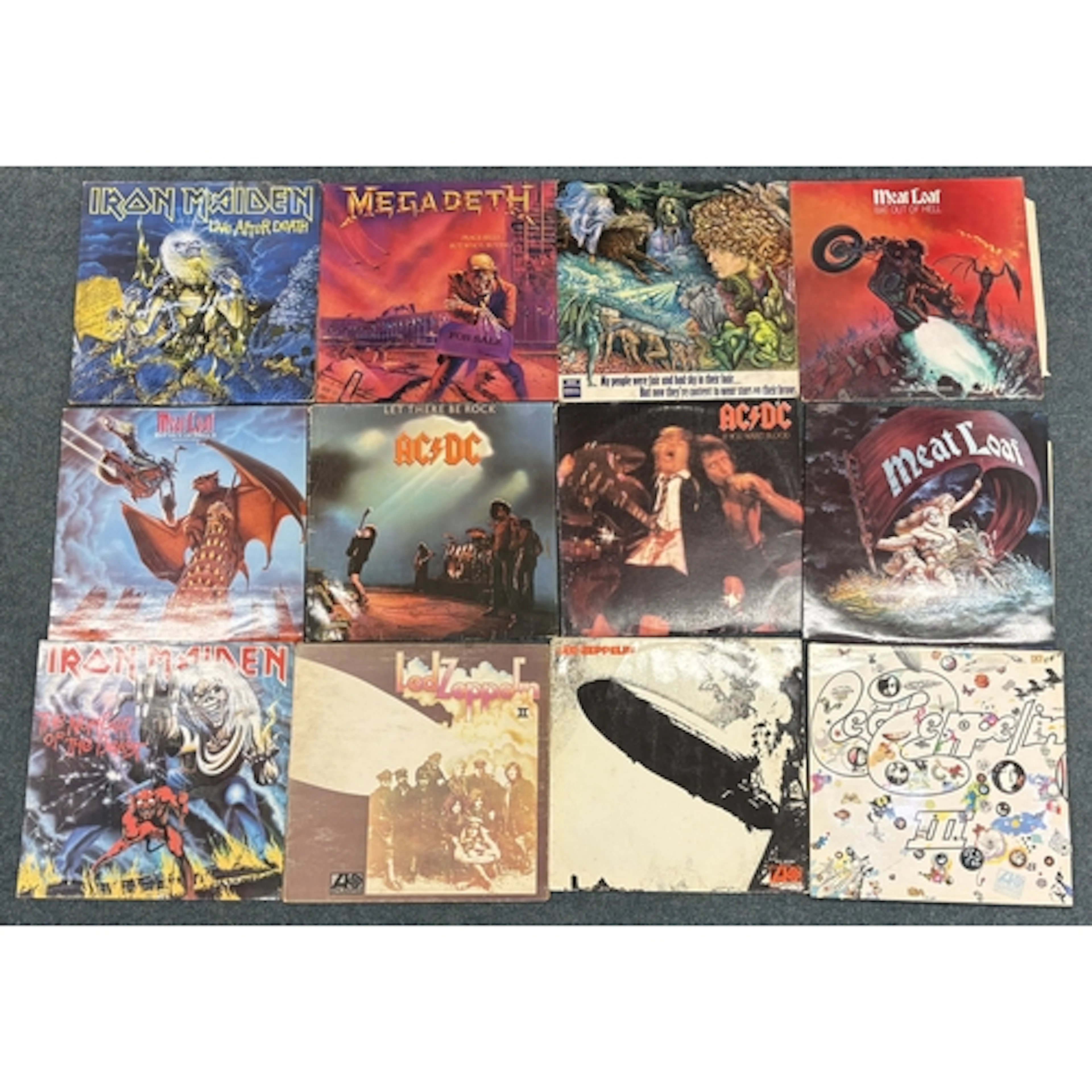 12 x LP vinyl records - To include Heavy Metal and Hard Rock...