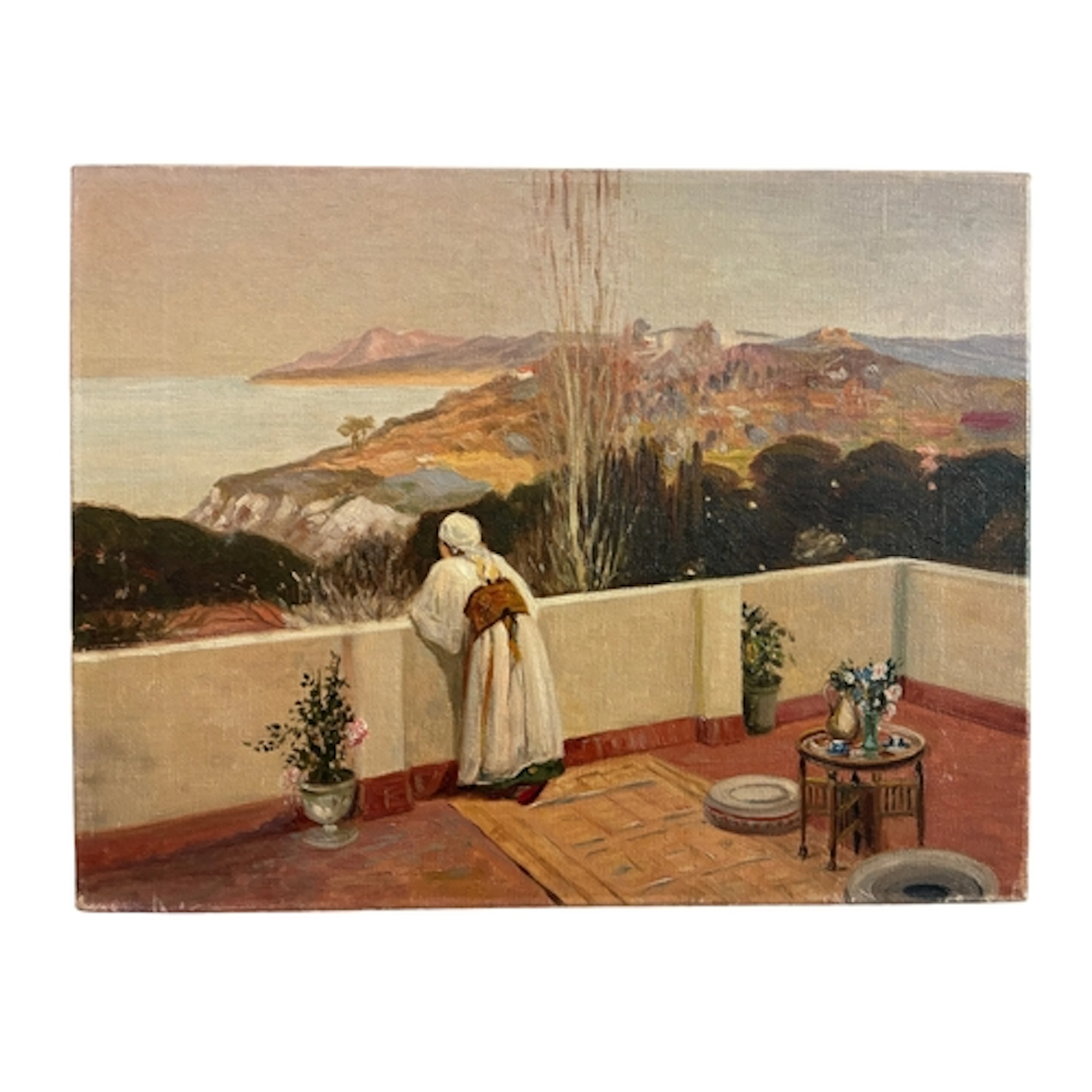 After Sir John Lavery (1856-1941) - 'Evening, Tangiers', oil...