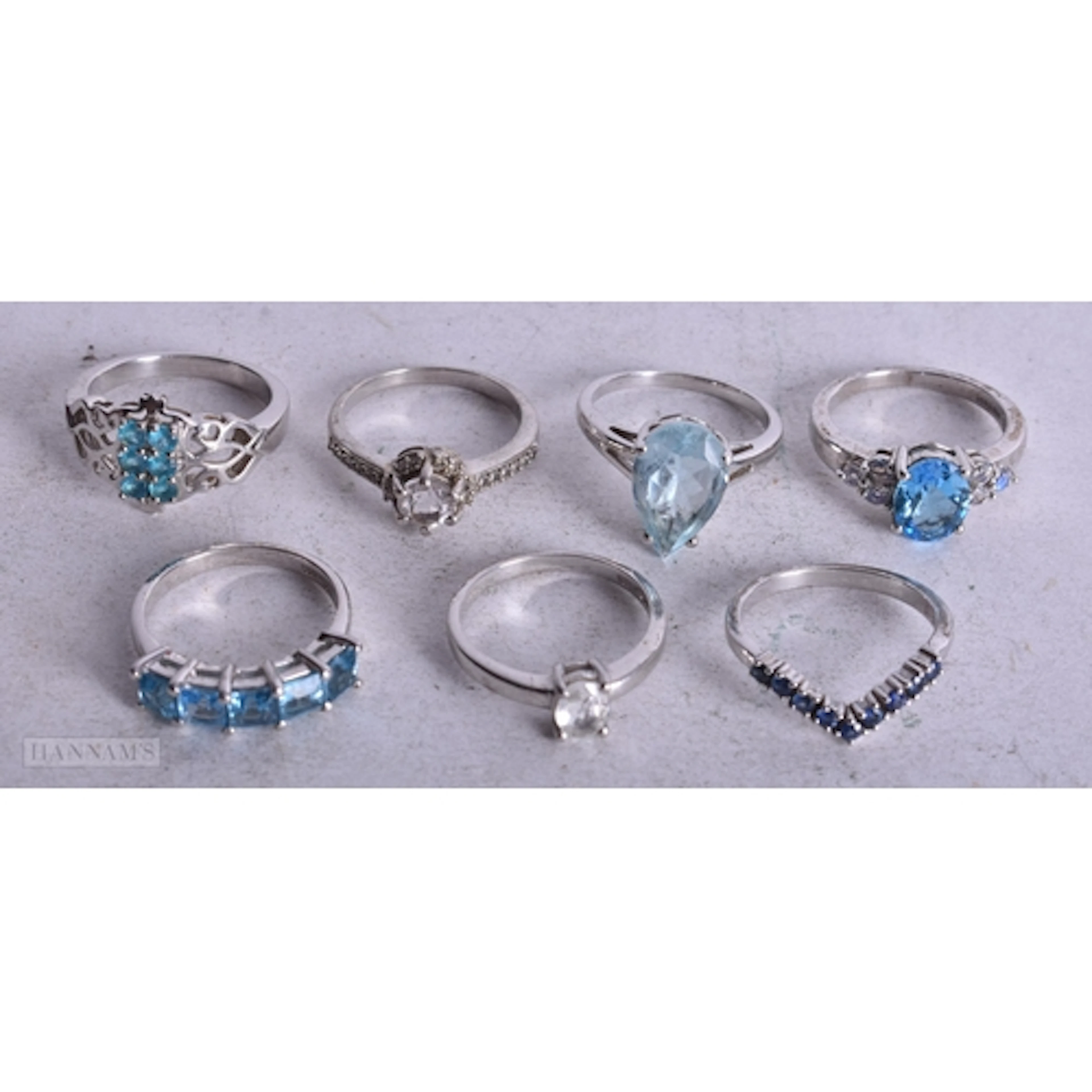 Collection of Sterling Silver TGGC & Gemporia Rings inc. Top...