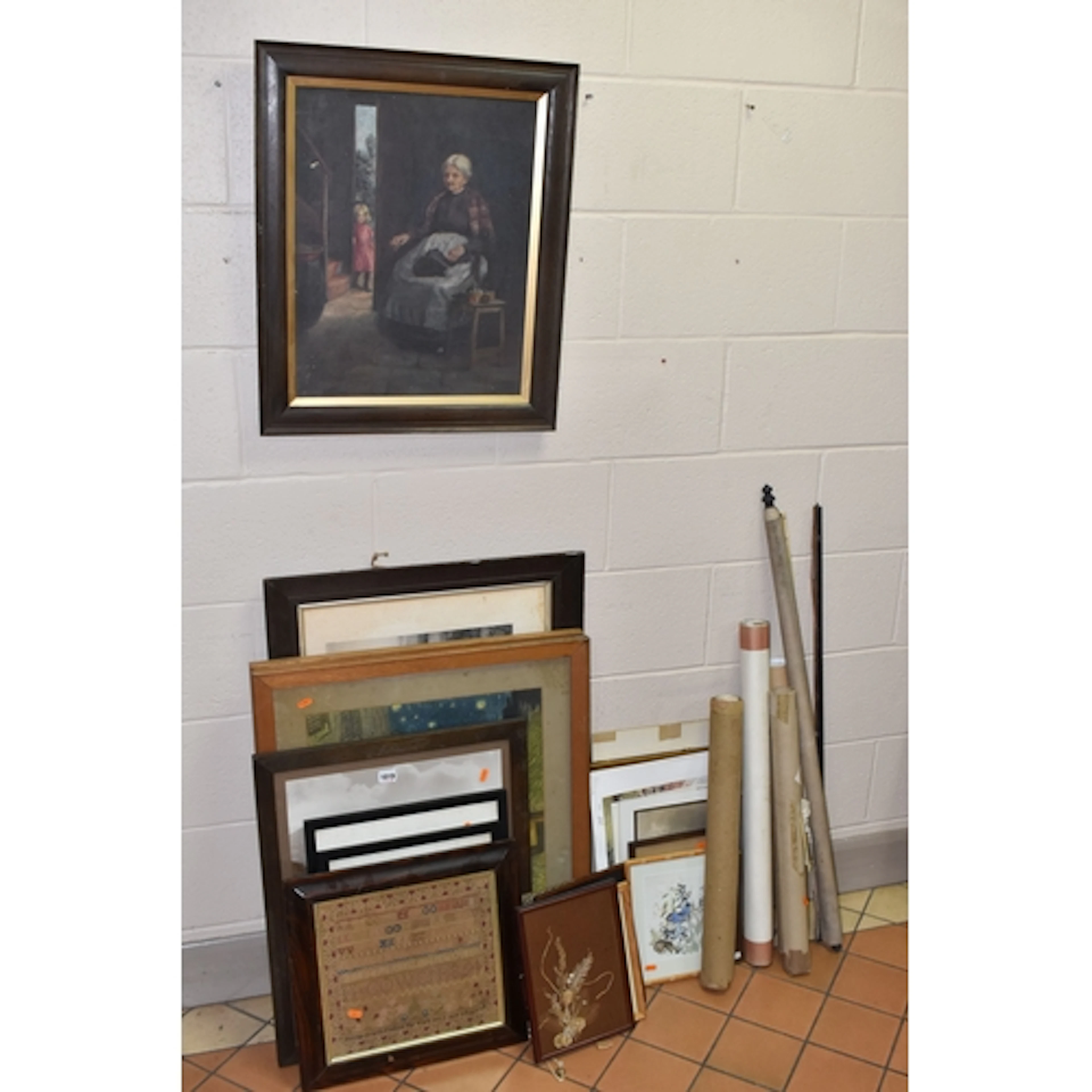 A QUANTITY OF PICTURES AND PRINTS ETC, to include a Victoria...