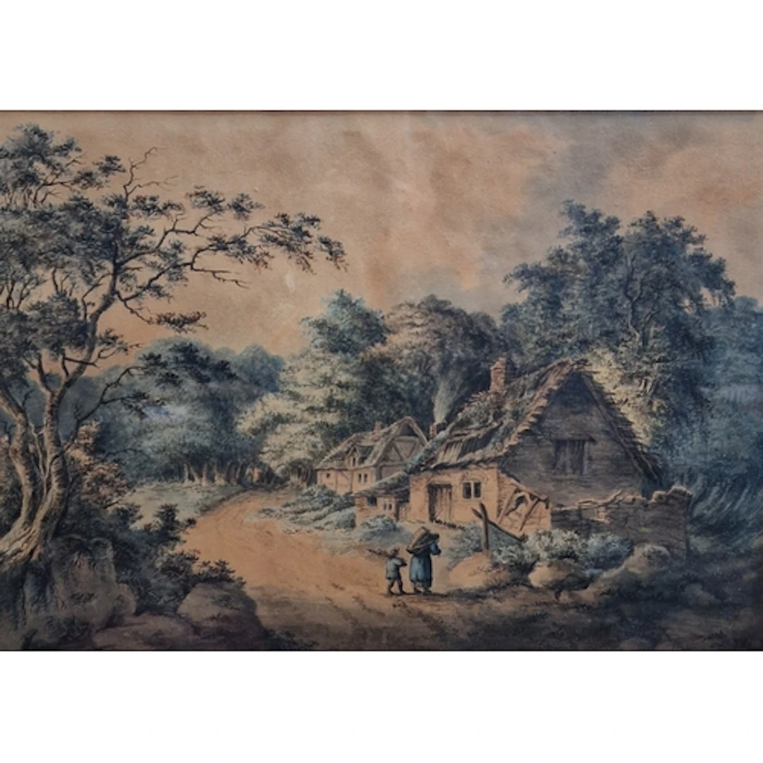 ATTRIBUTED TO JULIUS CAESAR IBBETSON. On a country Lane by C...