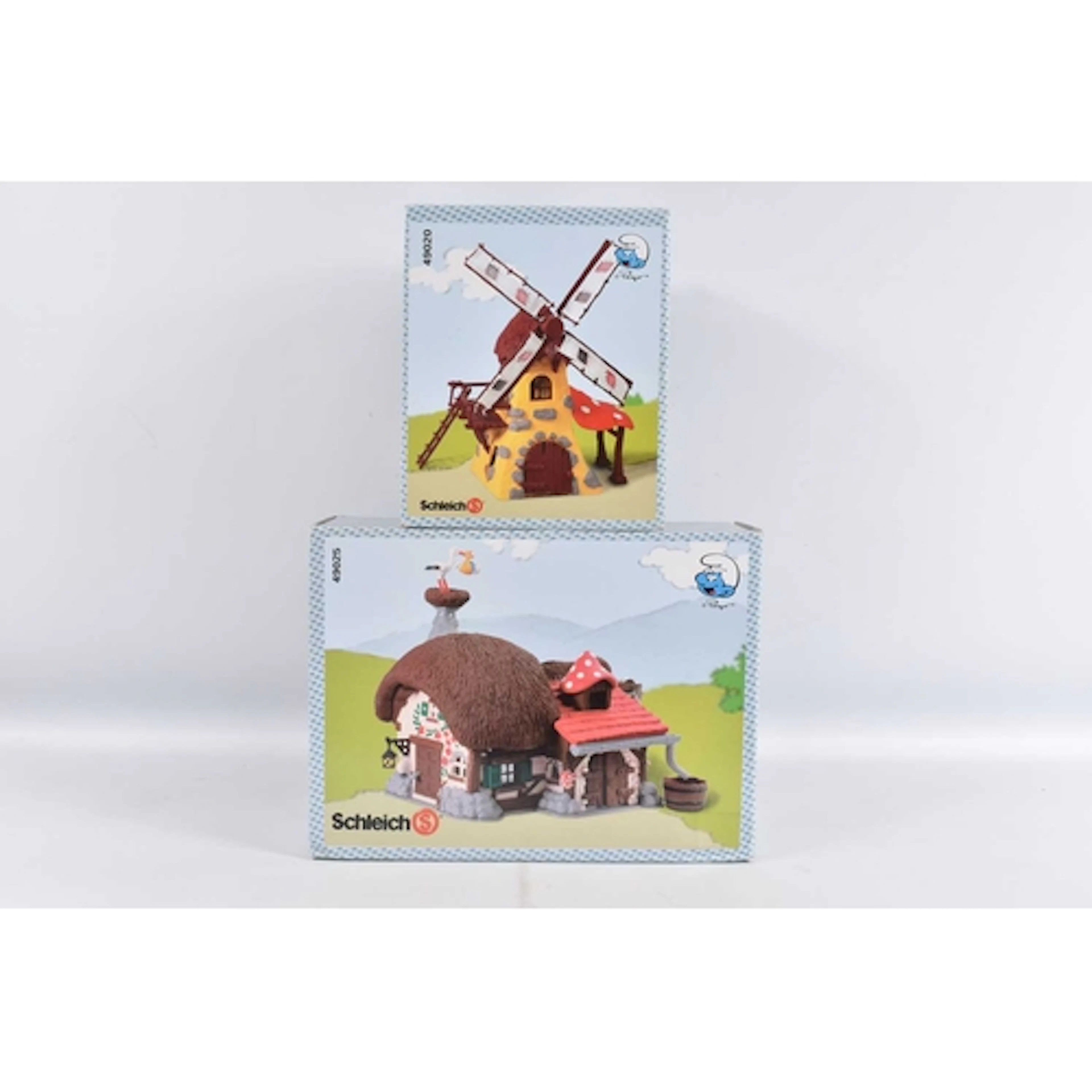 TWO BOXED COLLECTABLE SCHLEICH PEYO SMURFS PLAYSETS, to incl...