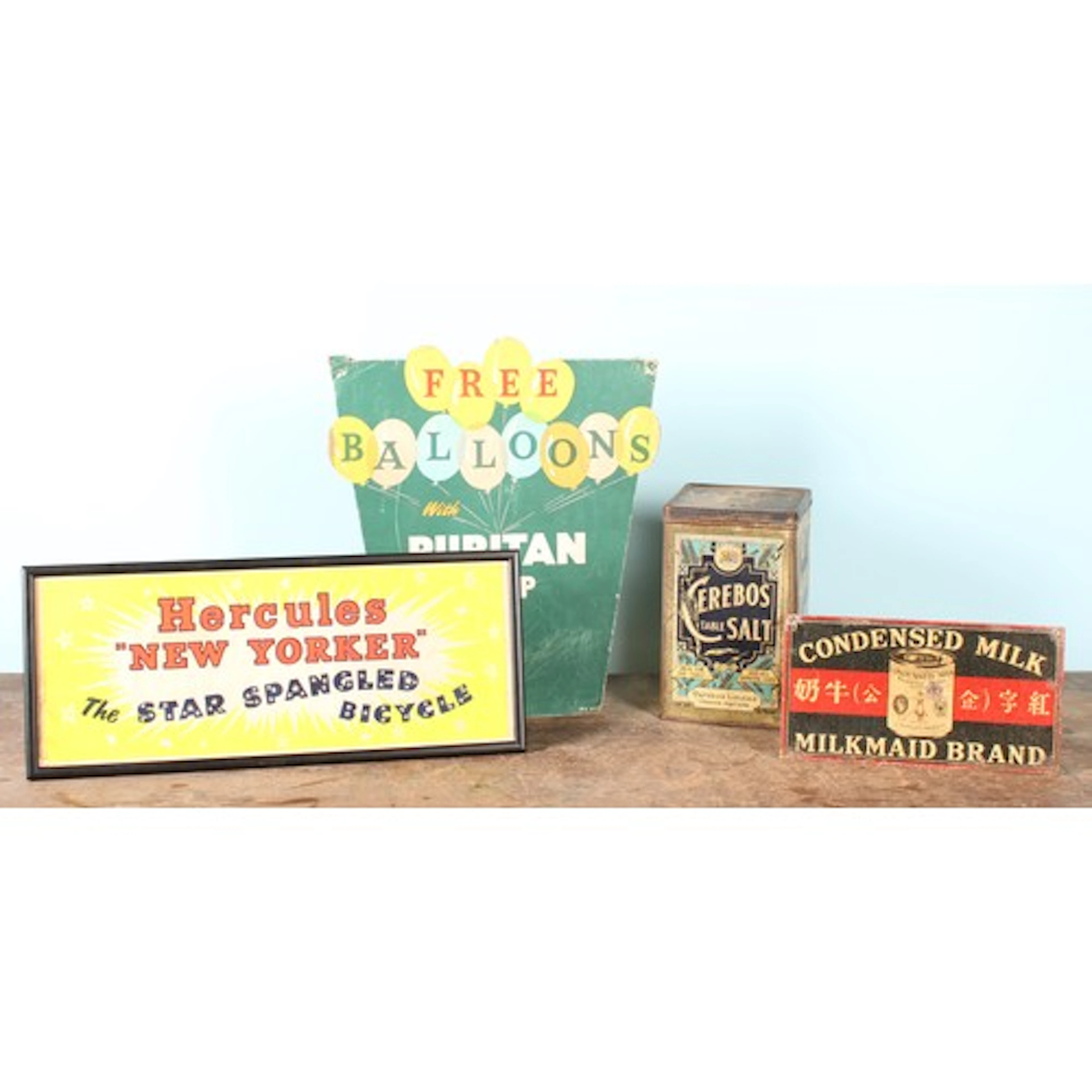 Advertising - a rectangular tin sign, MILKMAID BRAND CONDENS...