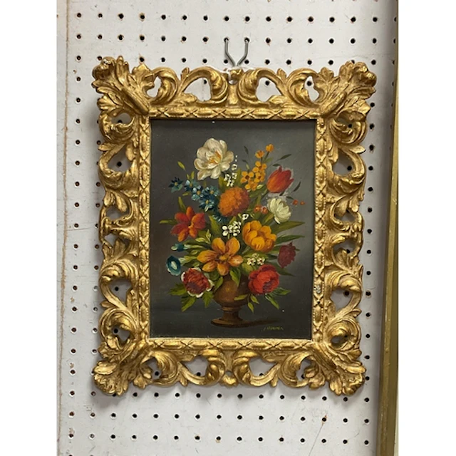 Still Life of Flowers, oil on board, circa mid XX Century, i...