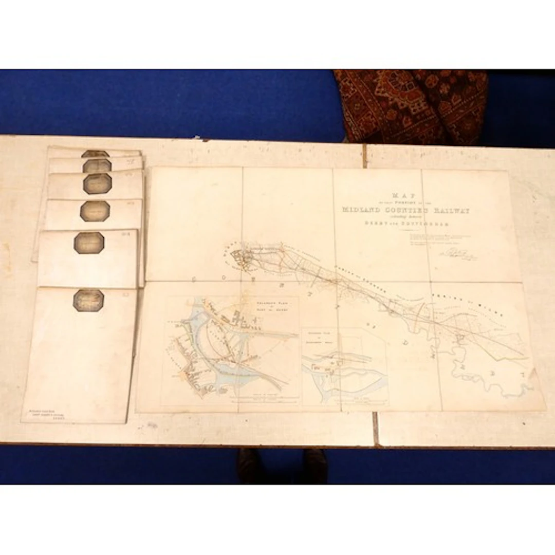 MIDLAND RAILWAY CO. Map of that Portion of the Midland Coun...