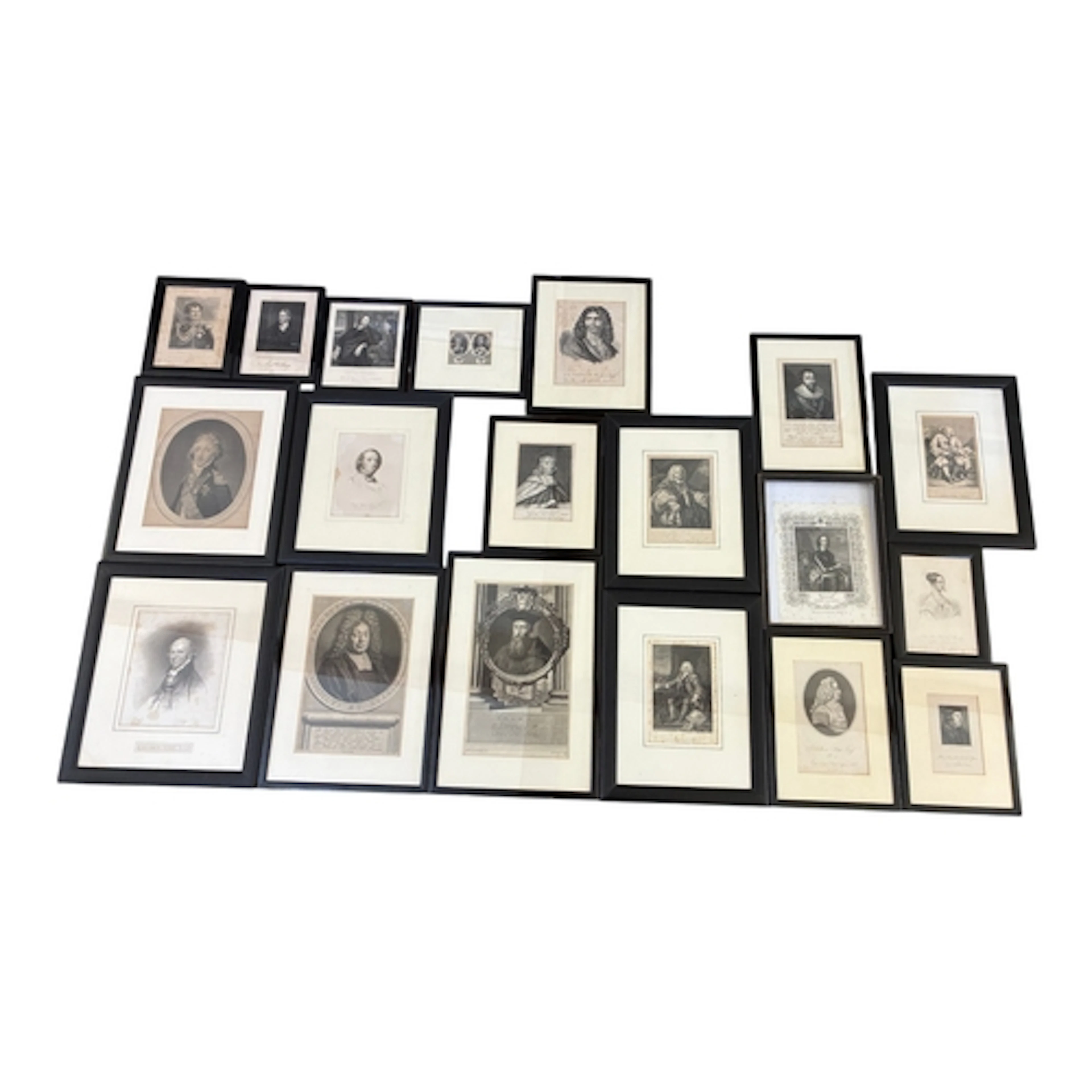 A group of 18th-19th century engravings and lithographs of p...