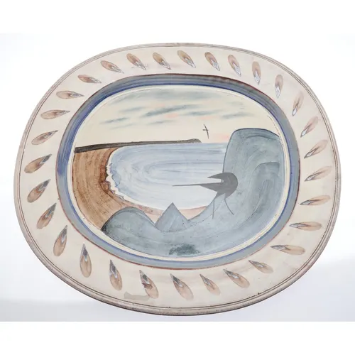 JAMES ALEXANDER CAMPBELL (B 1942). STUDIO POTTERY DISH & PLA...