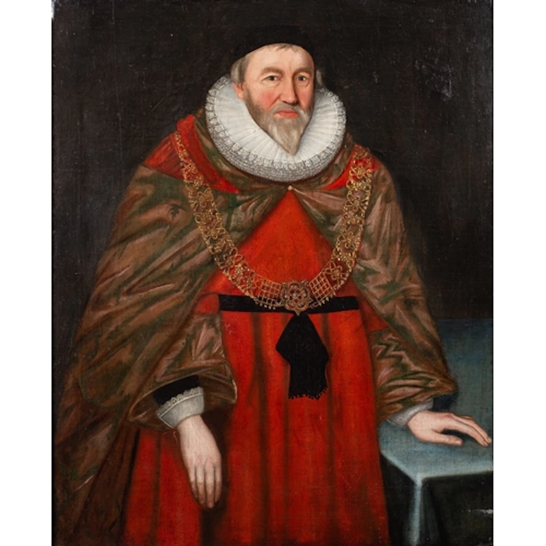 English School (17th century)- Portrait of a Lord Chief Just...