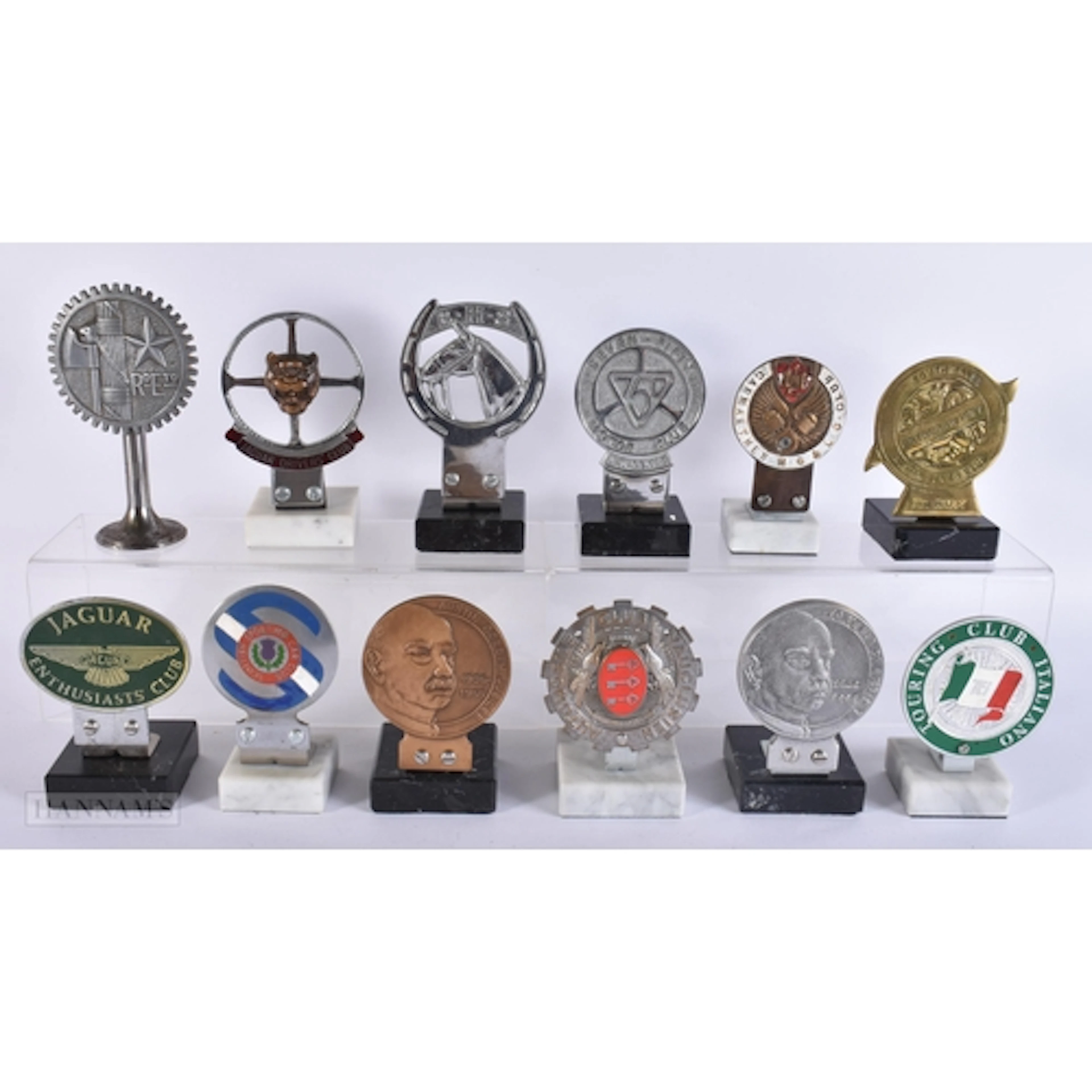 A COLLECTION OF TWELVE TOURING CLUB BADGES including Jaguar,...