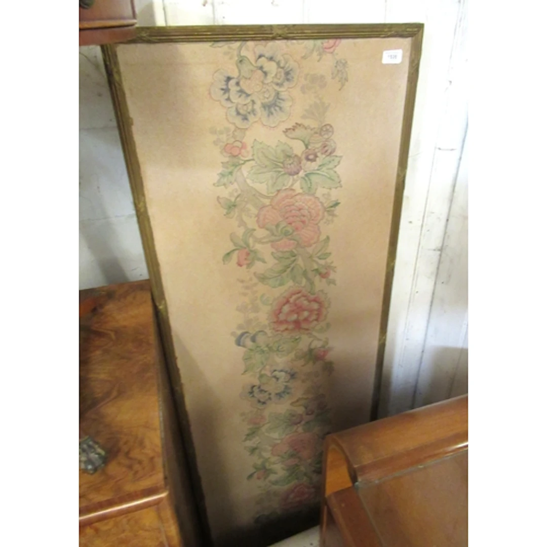 Pair of large decorative panels in decorative rectangular gi...