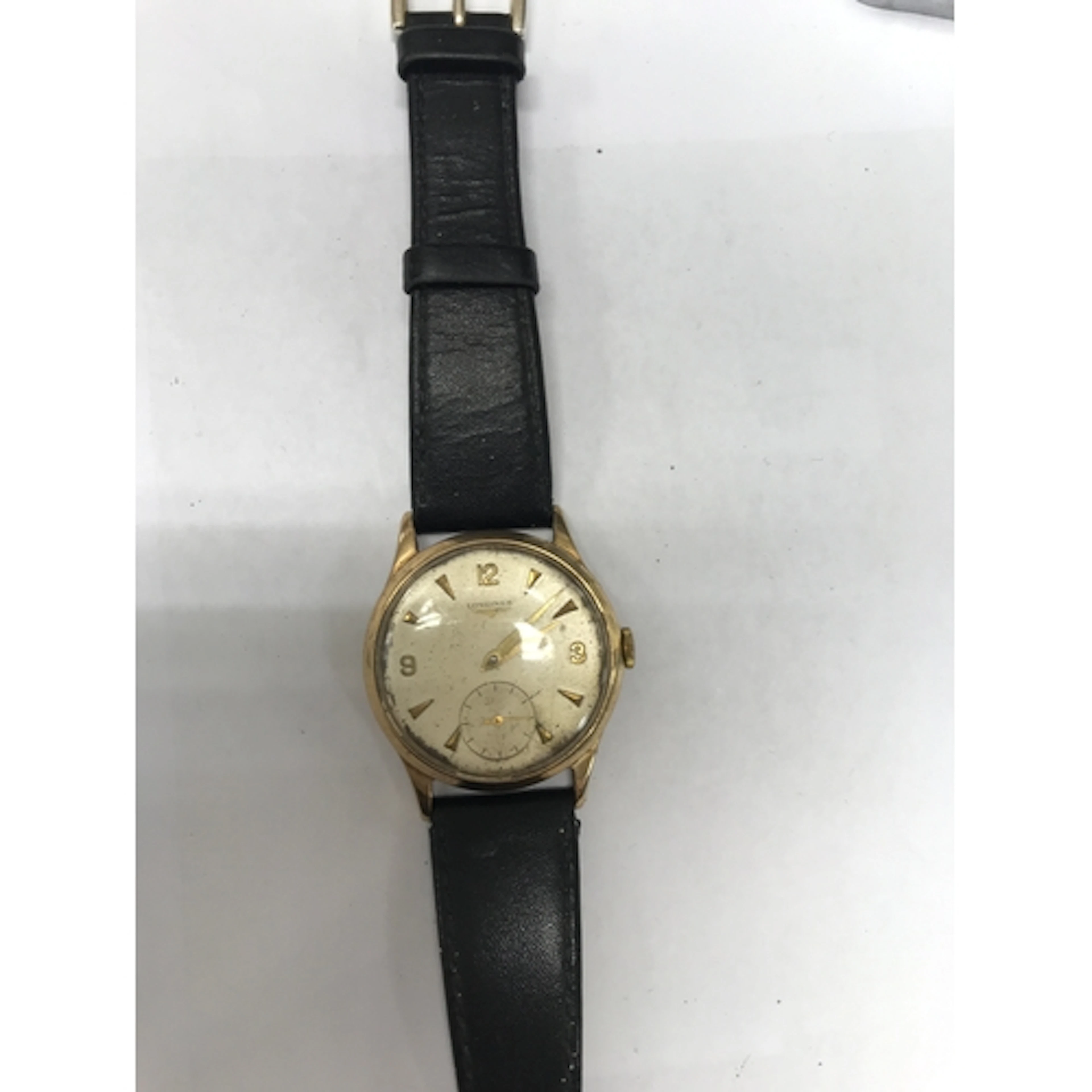 A 9ct gold Longines wrist watch