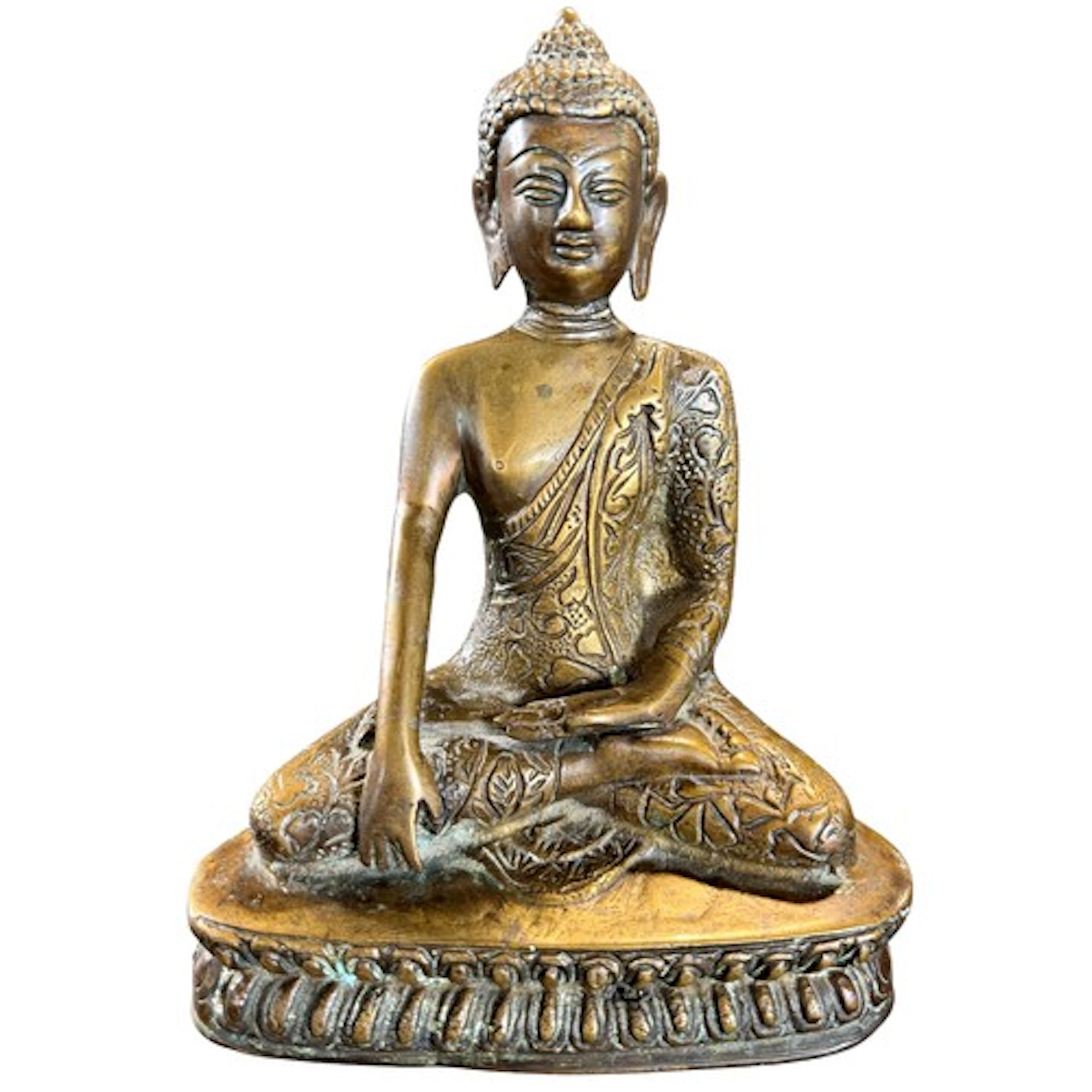 A 20th century South East Asian bronze figure of Buddha Shak...