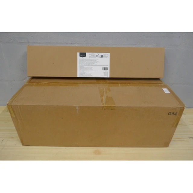 A box of 8 white coloured blackout rolled blinds - boxed - u...