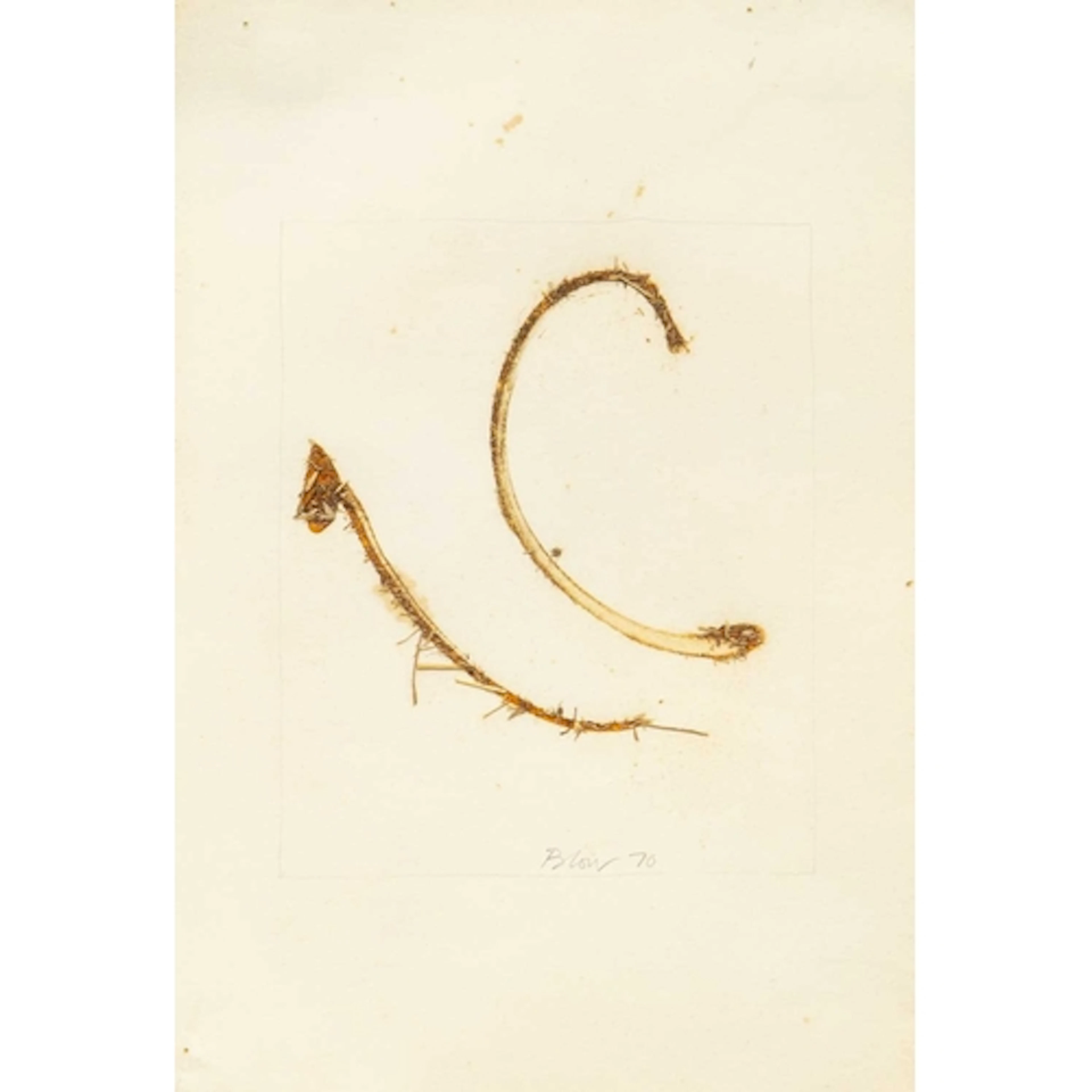 § Sandra BLOW (1925-2006) Strawings VII (1970) Mixed media o...