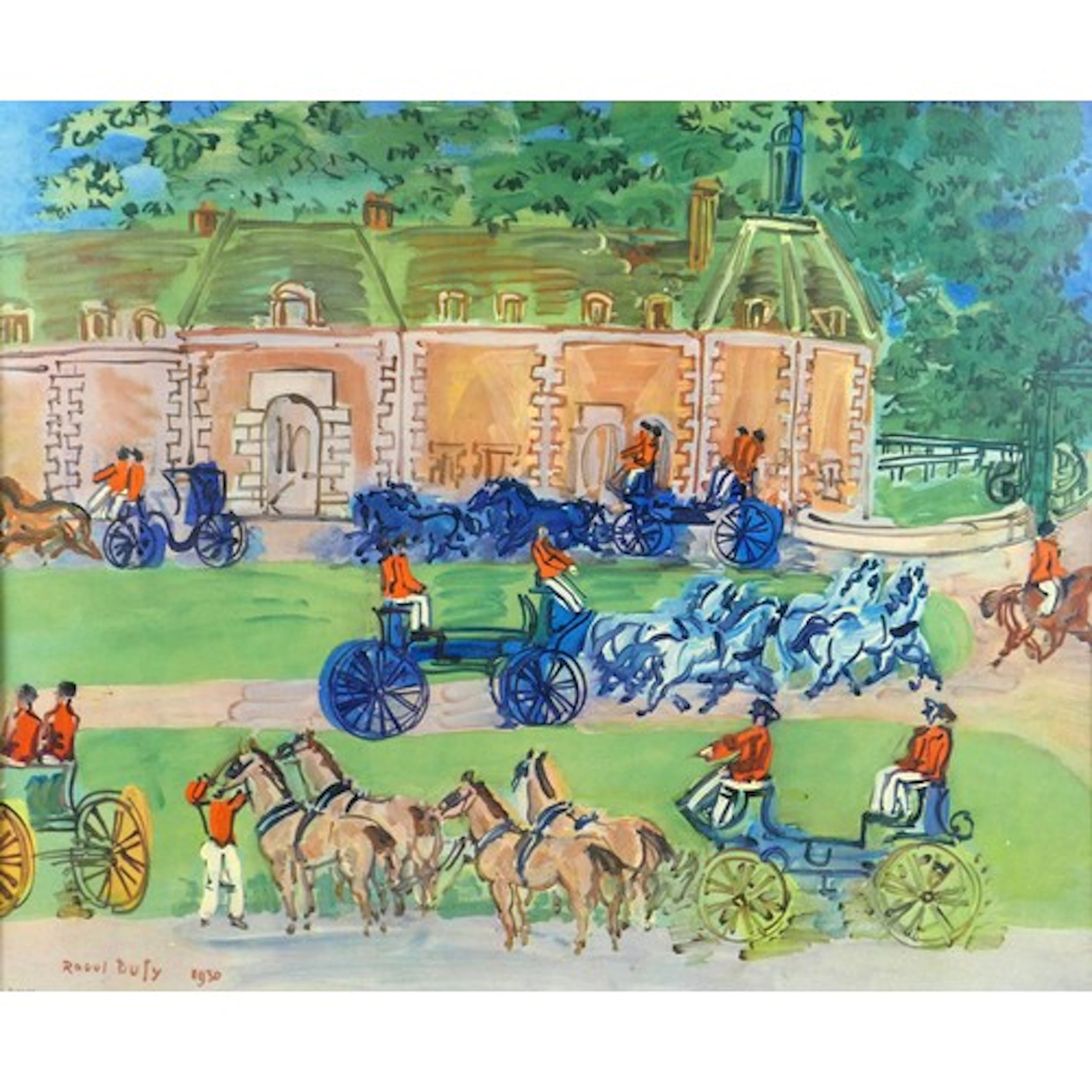 After Raoul Dufy (French, 1877-1953): a coloured lithograph ...